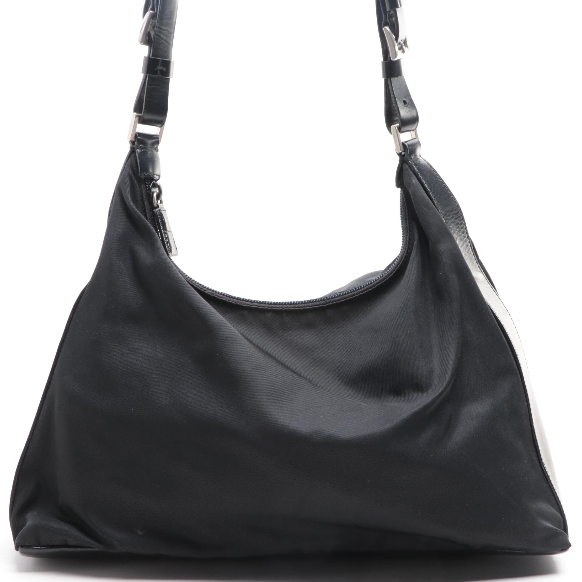 Prada Tessuto Nylon and Leather Shoulder Bag