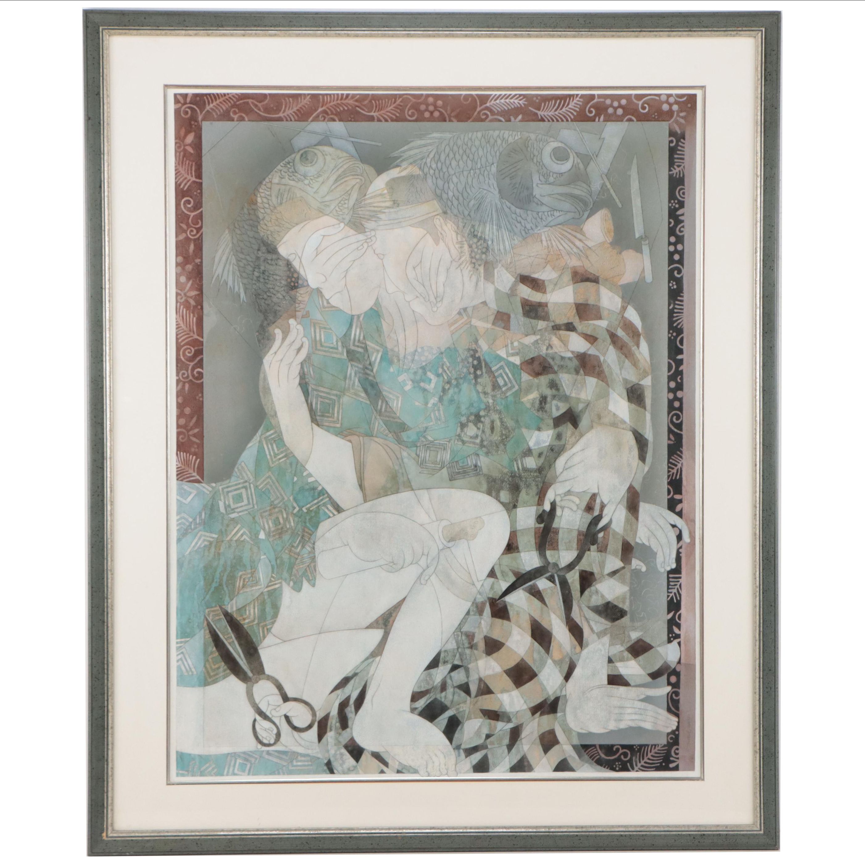 Thomas Orthmann Figurative Lithograph, 1986-87