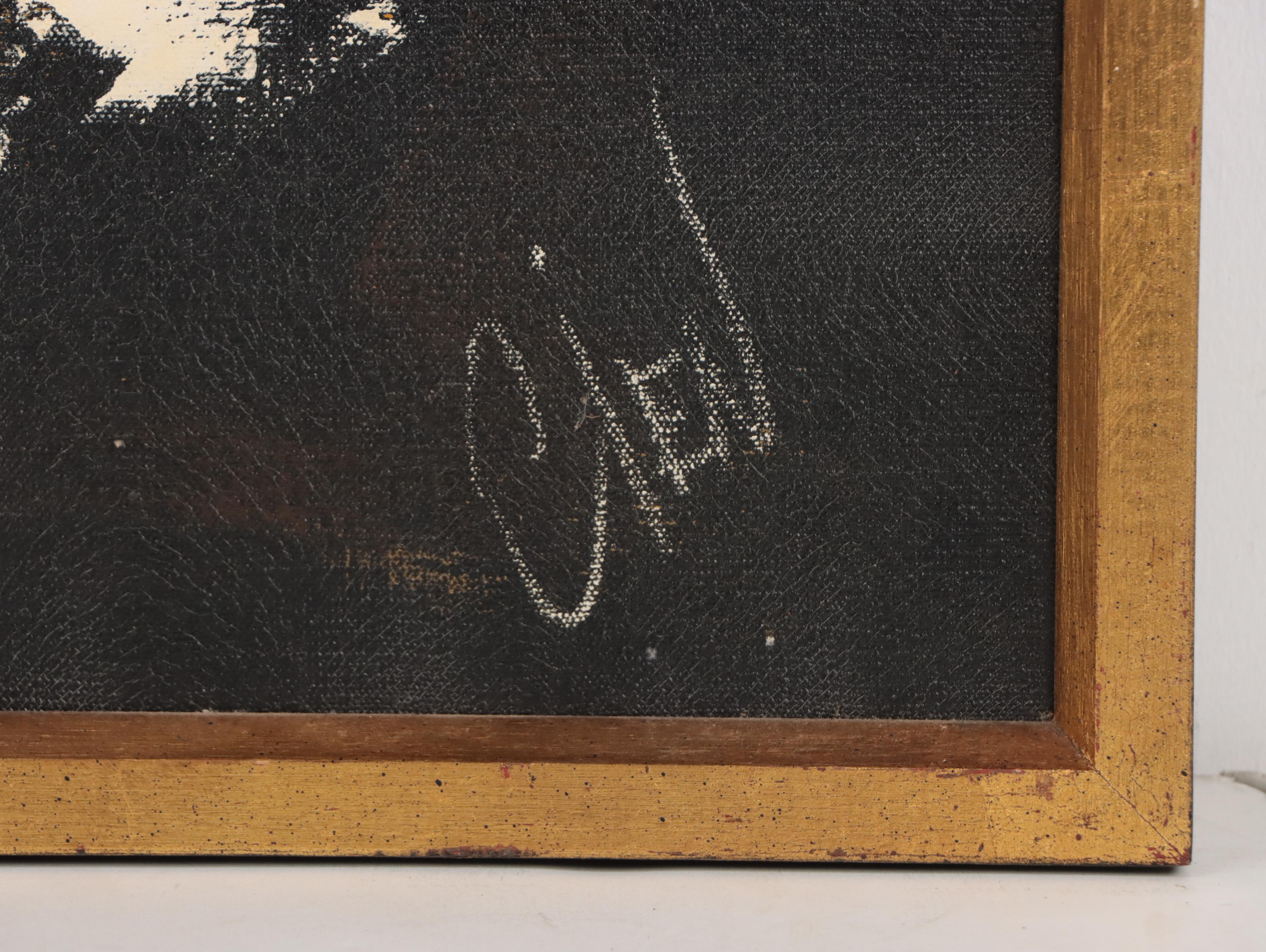 Etta Benjamin Cien Figurative Oil Painting of Reclining Nude, Circa 1960