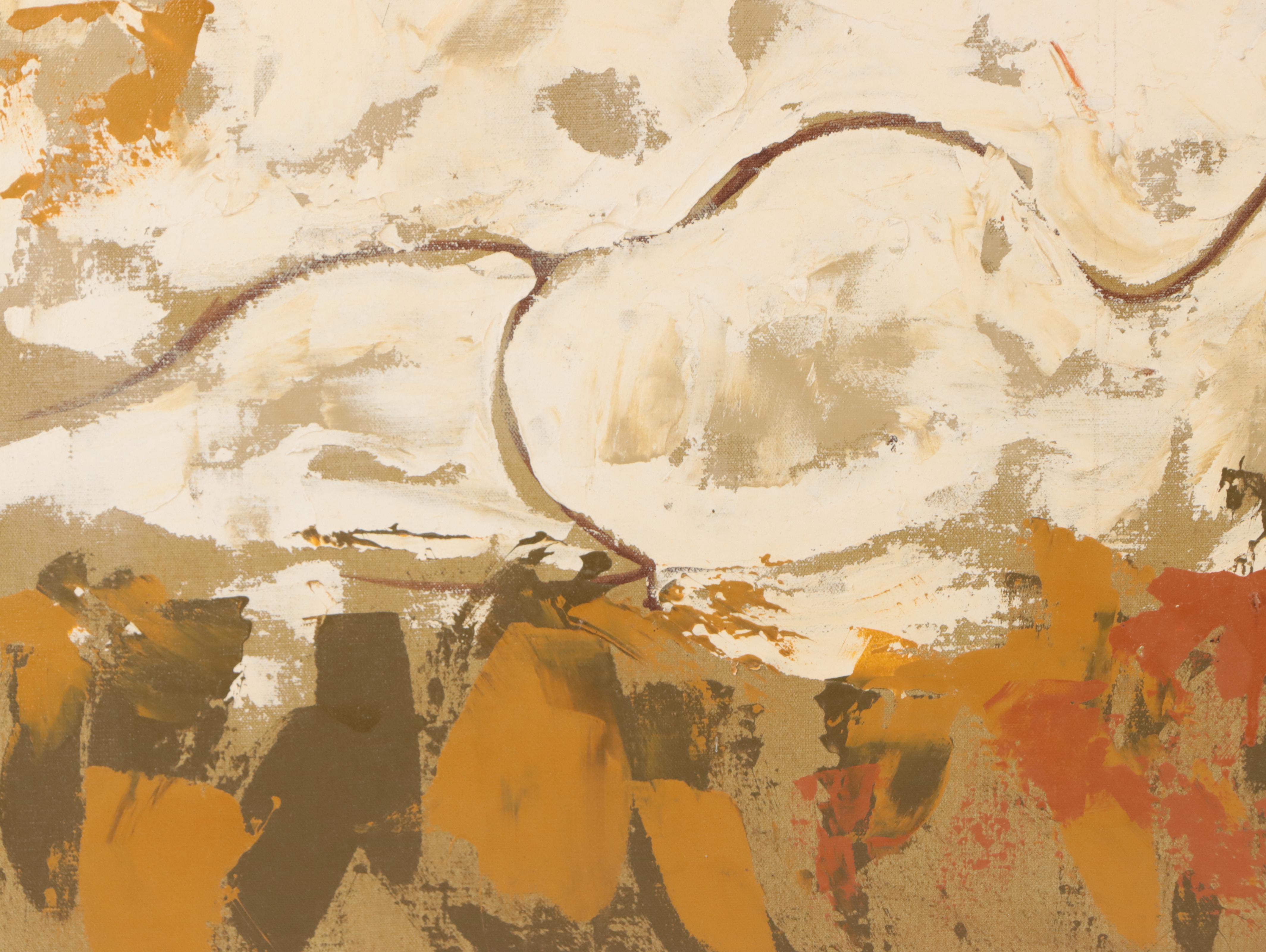 Etta Benjamin Cien Figurative Oil Painting of Reclining Nude, Circa 1960