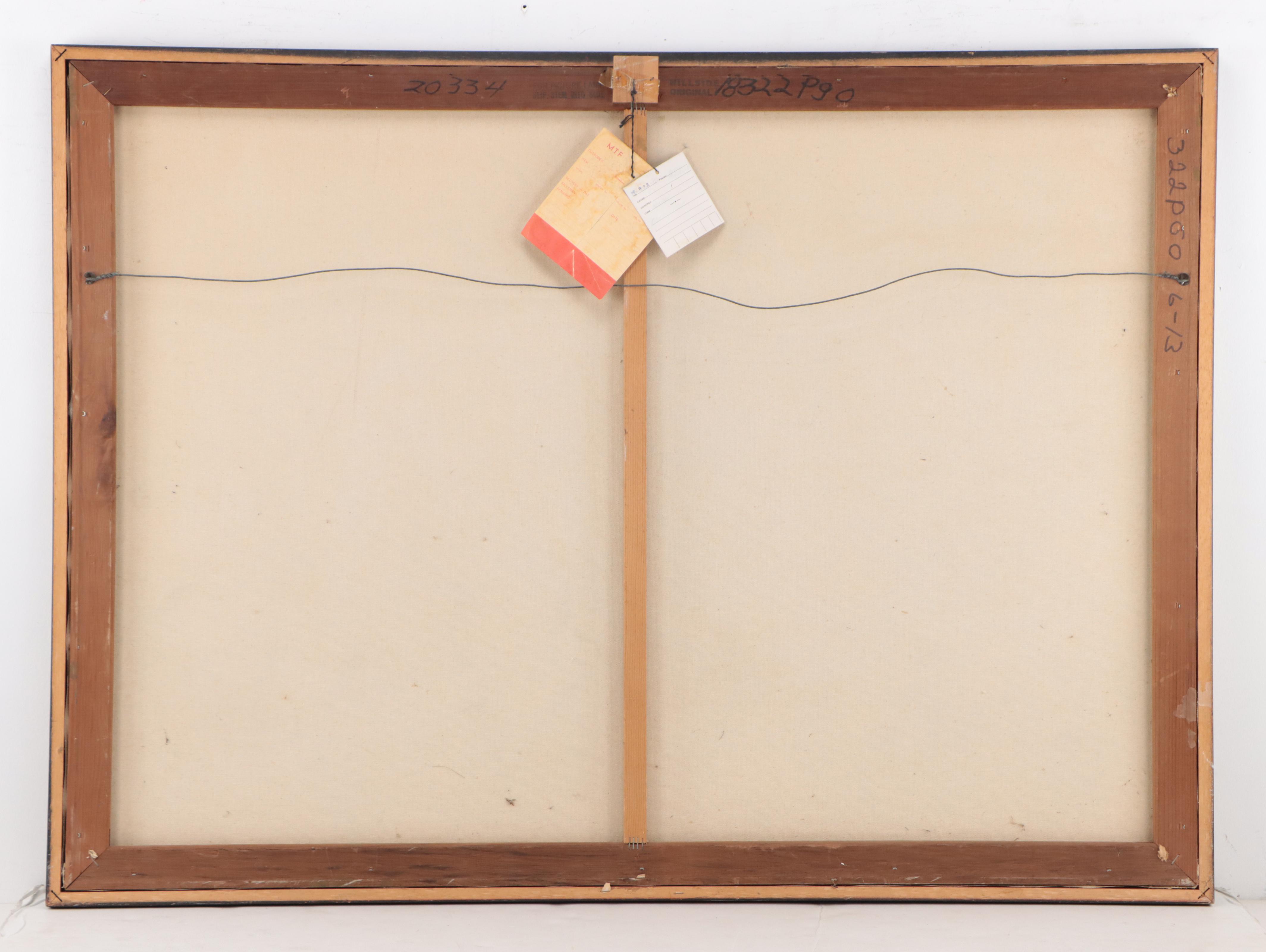 Etta Benjamin Cien Figurative Oil Painting of Reclining Nude, Circa 1960