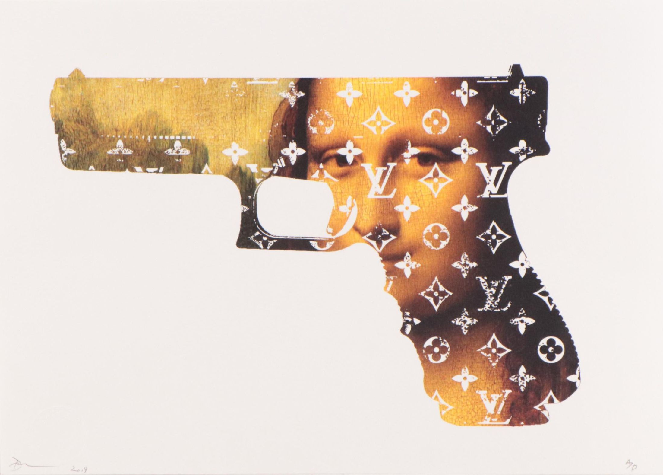 Death NYC Pop Art Graphic Print of Mona Lisa Gun, 2019