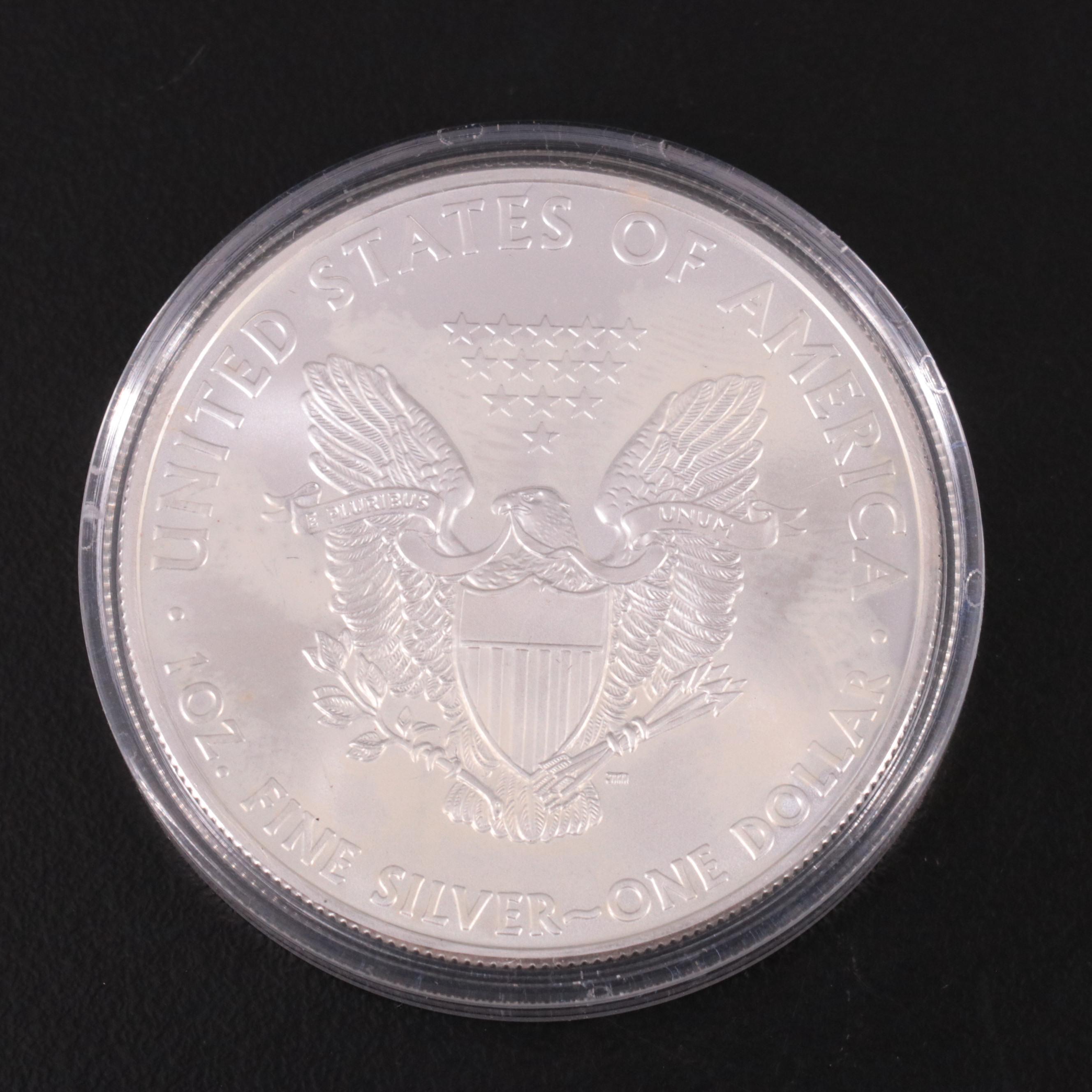 2008 Barack Obama Colorized Silver Eagle