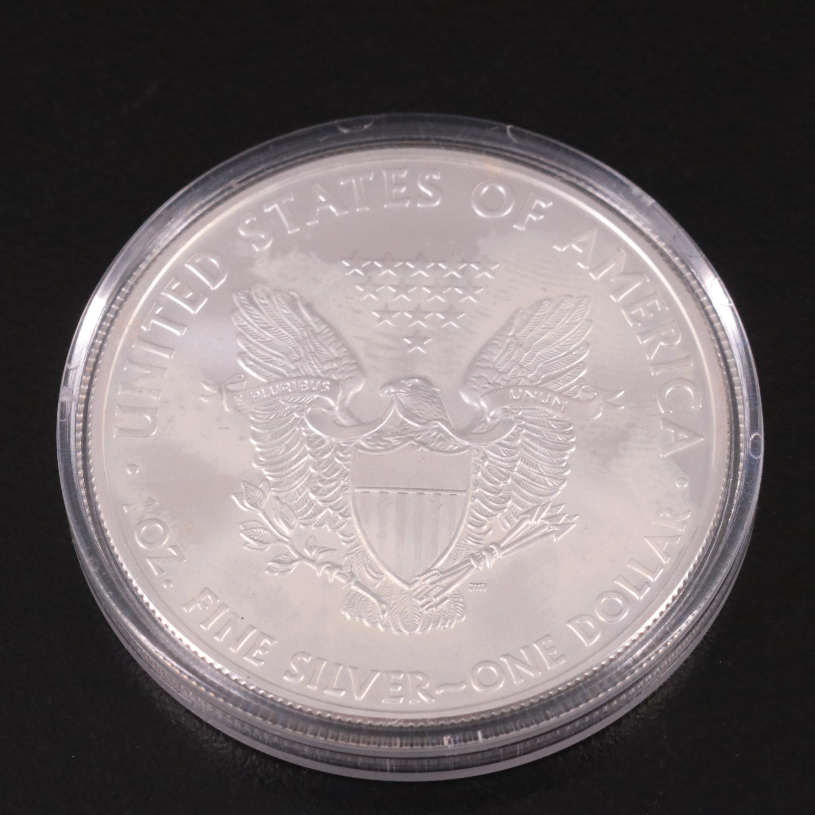 2008 Barack Obama Colorized Silver Eagle