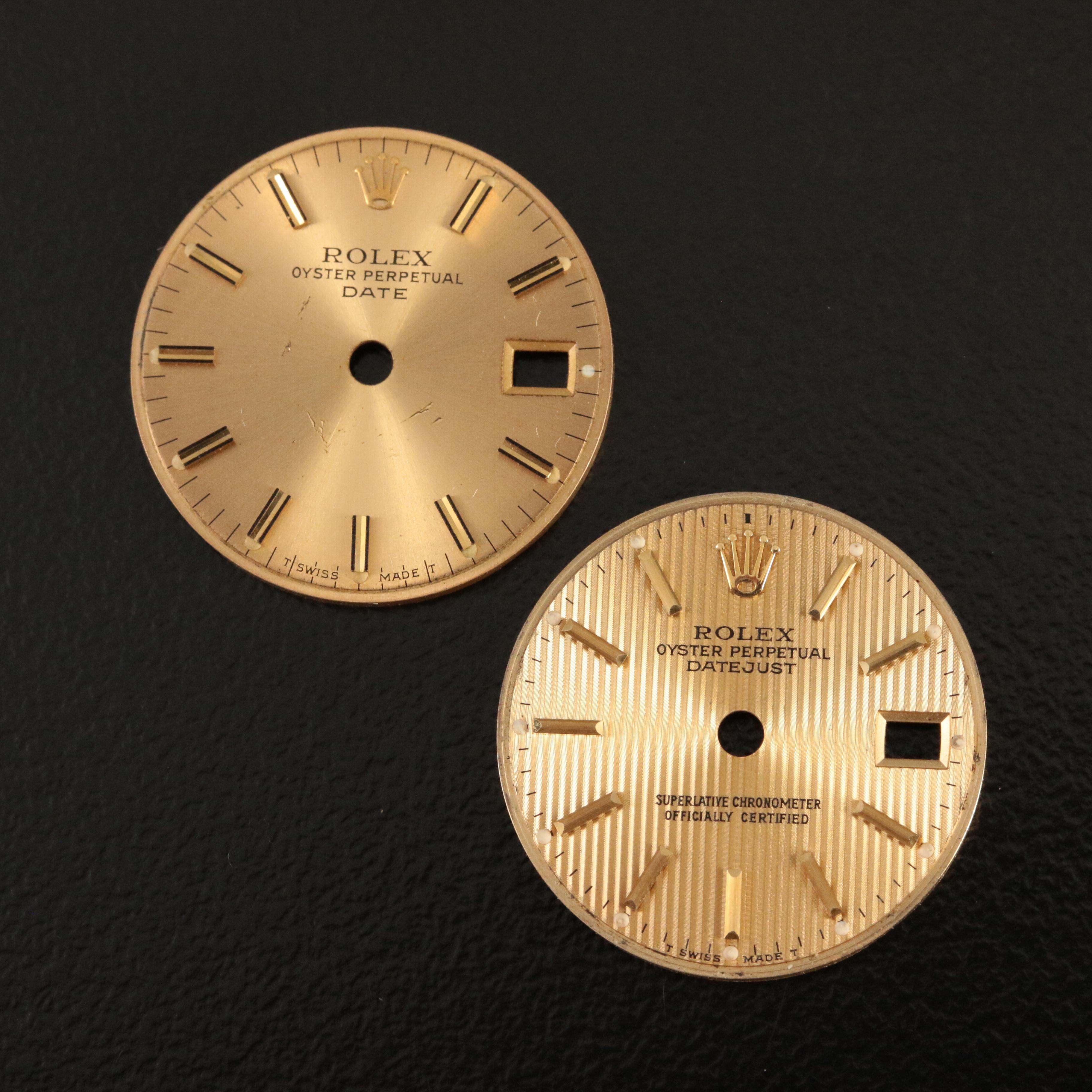 Rolex Oyster Perpetual Date and Datejust Dials