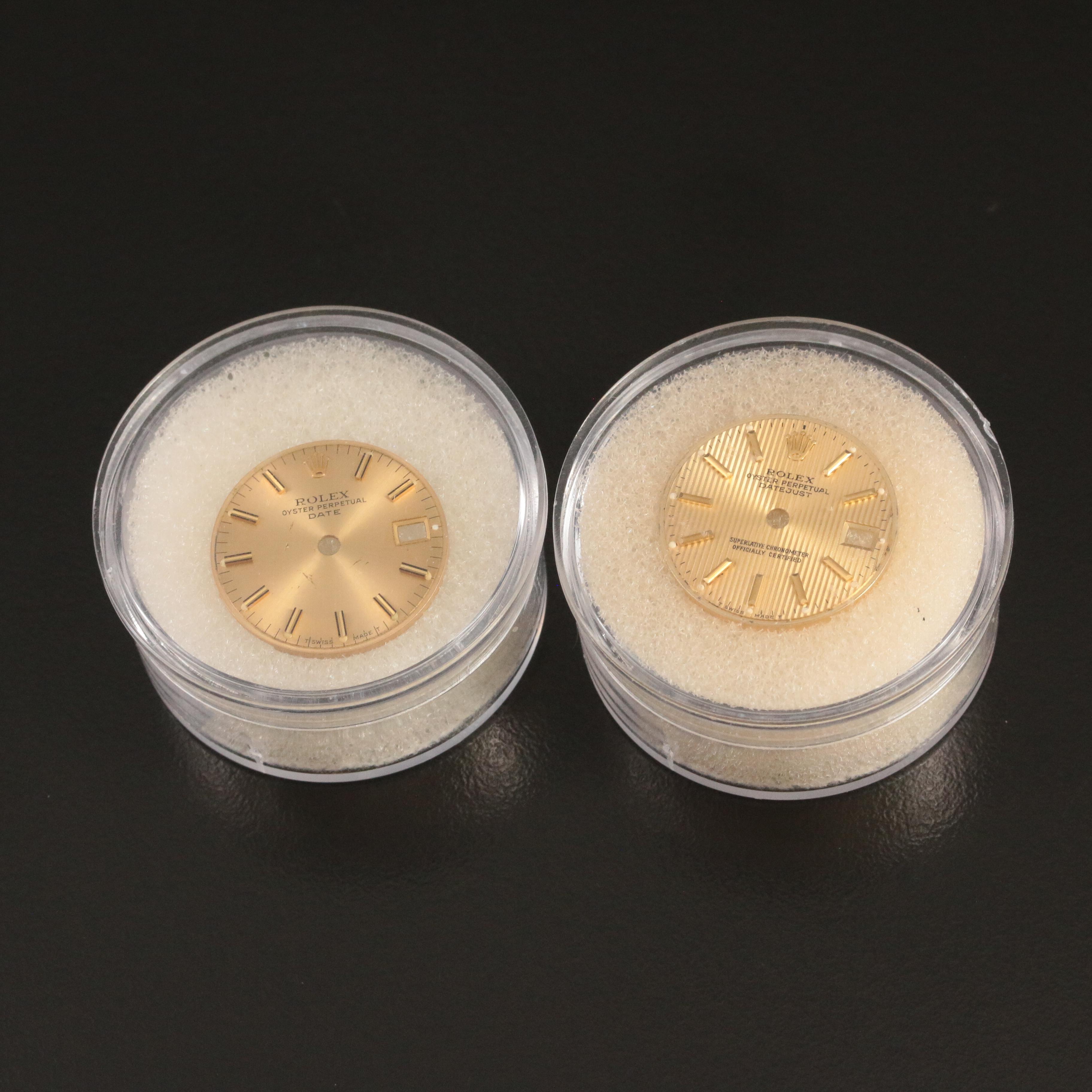 Rolex Oyster Perpetual Date and Datejust Dials