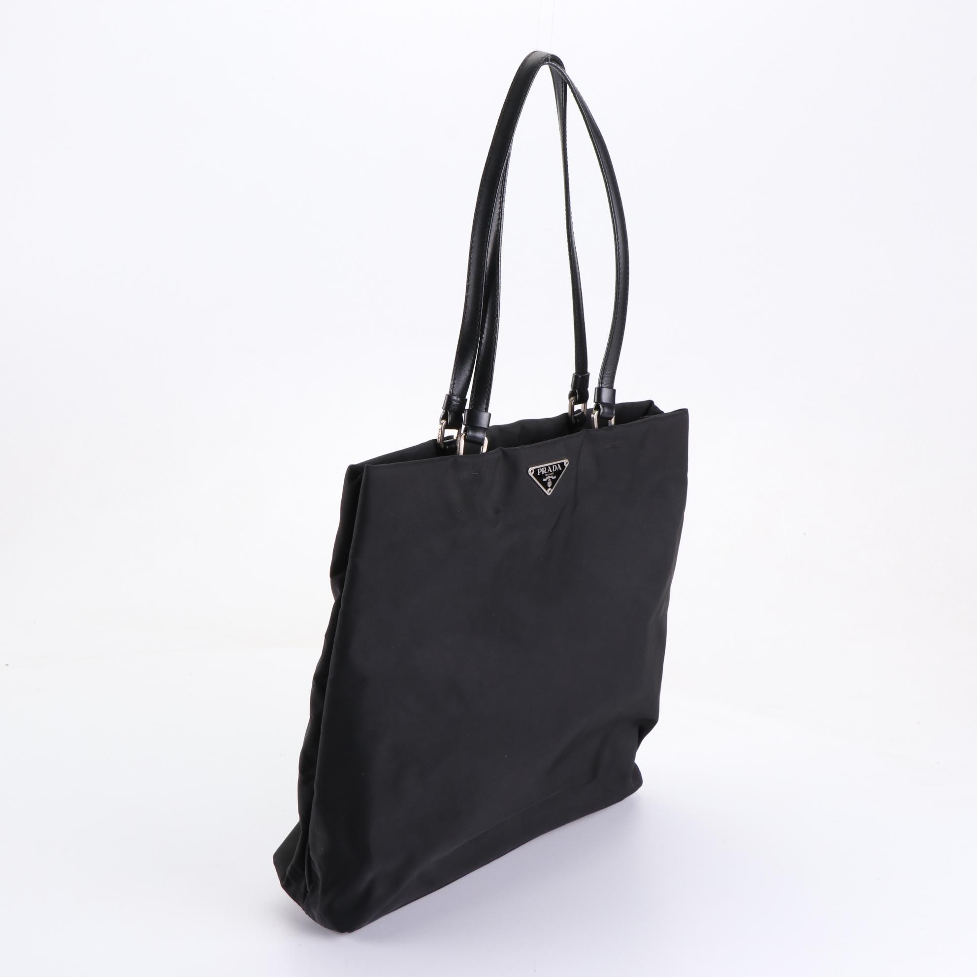 Prada Shoulder Bag in Nylon with Leather Trim