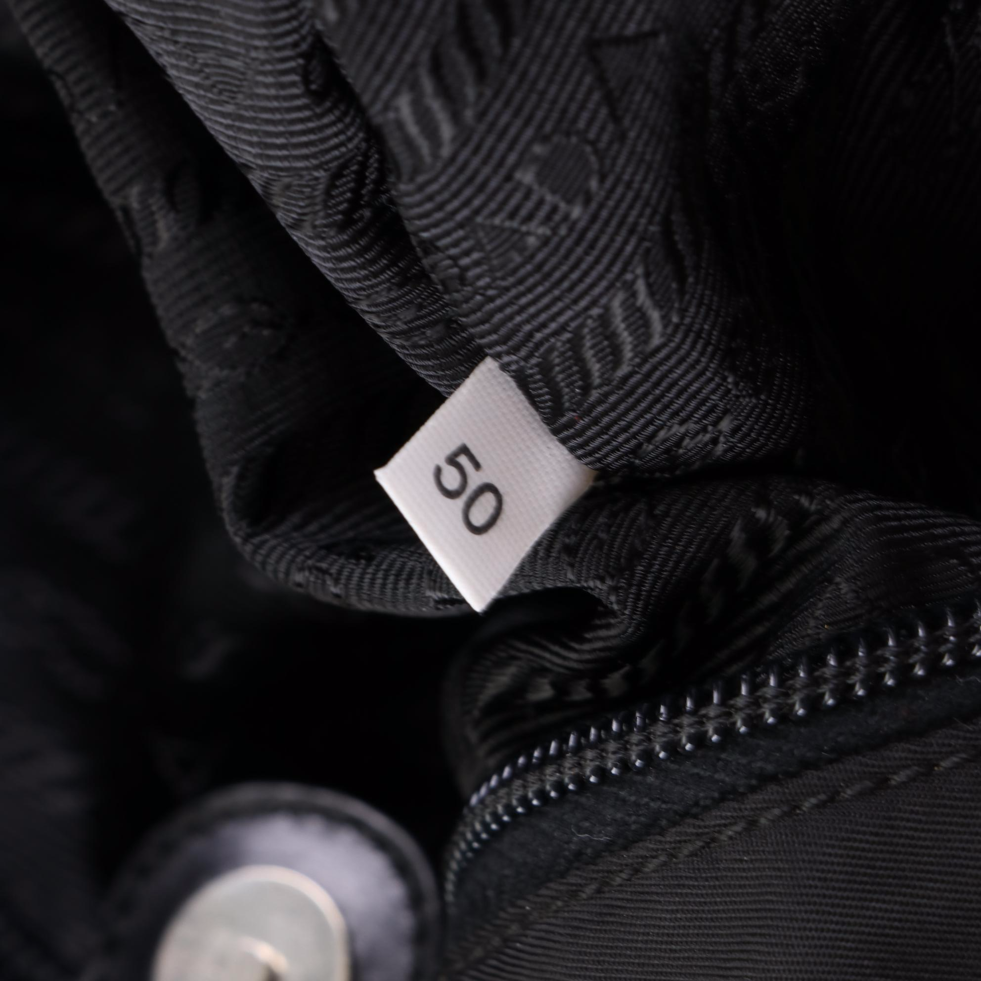 Prada Shoulder Bag in Nylon with Leather Trim