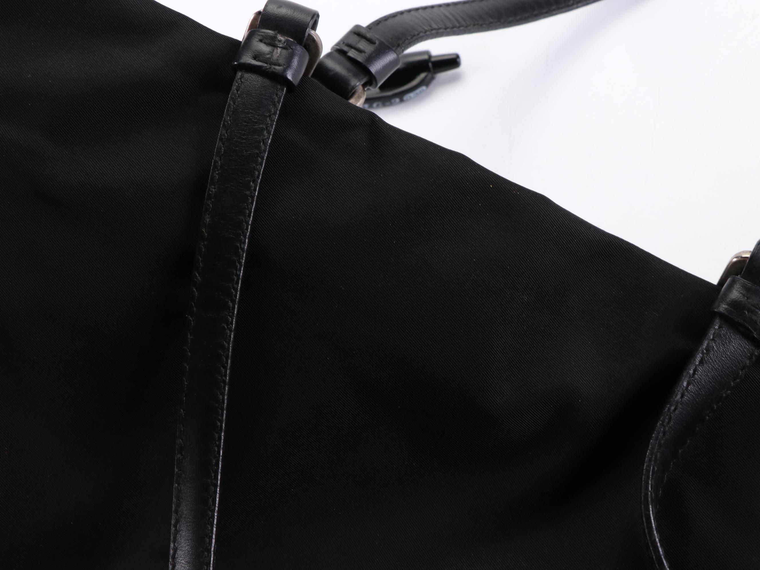 Prada Shoulder Bag in Nylon with Leather Trim