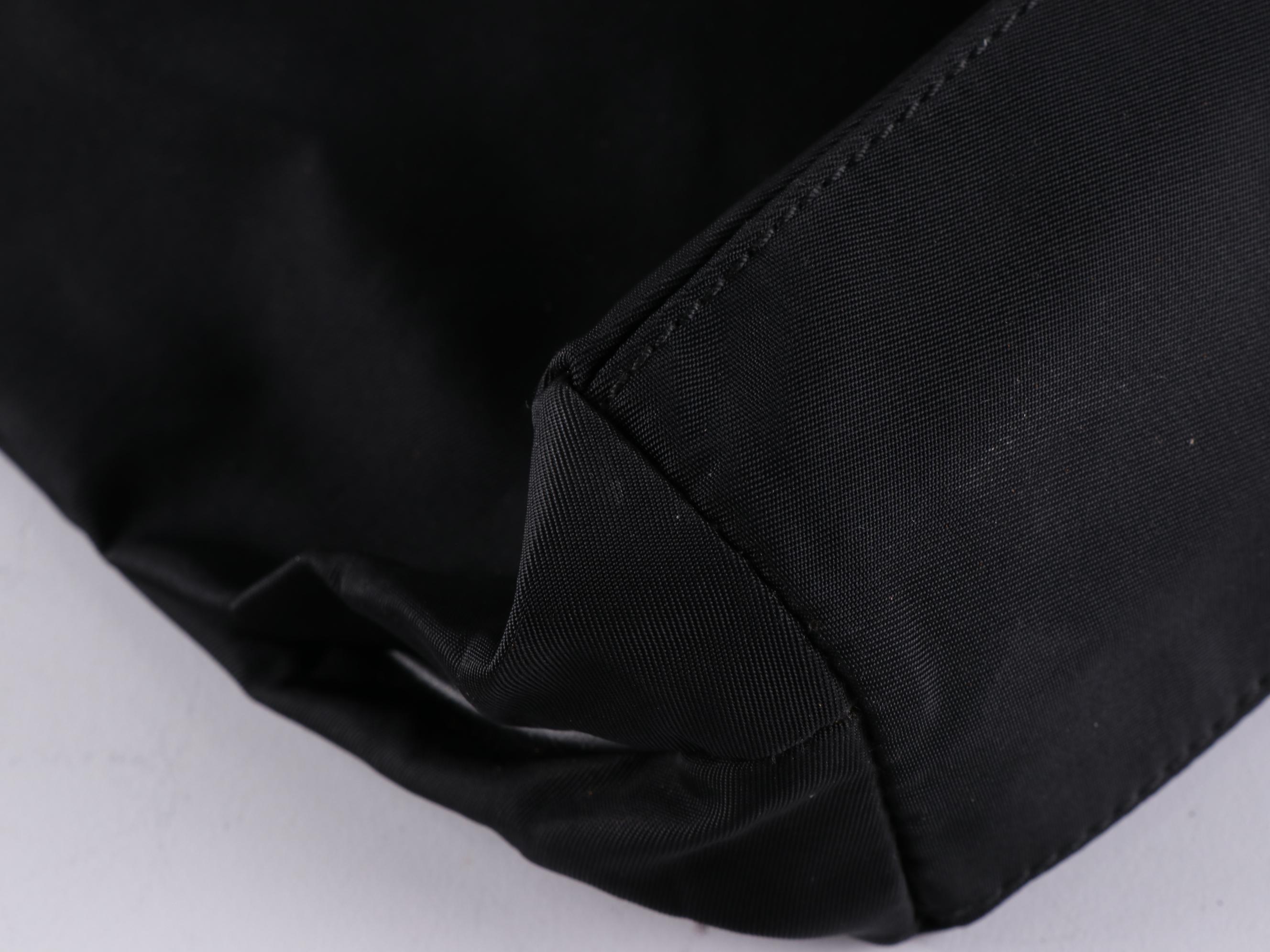 Prada Shoulder Bag in Nylon with Leather Trim