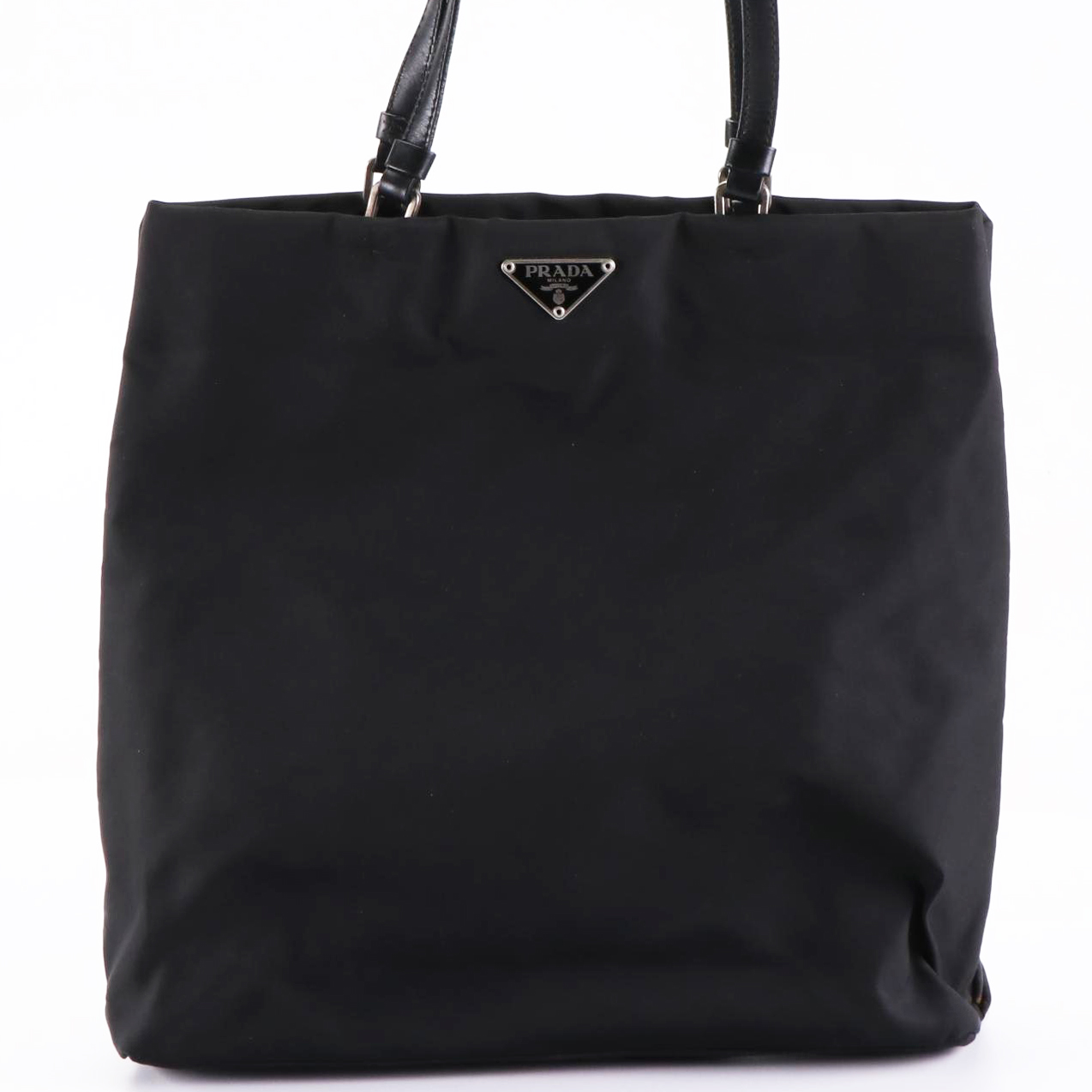 Prada Shoulder Bag in Nylon with Leather Trim