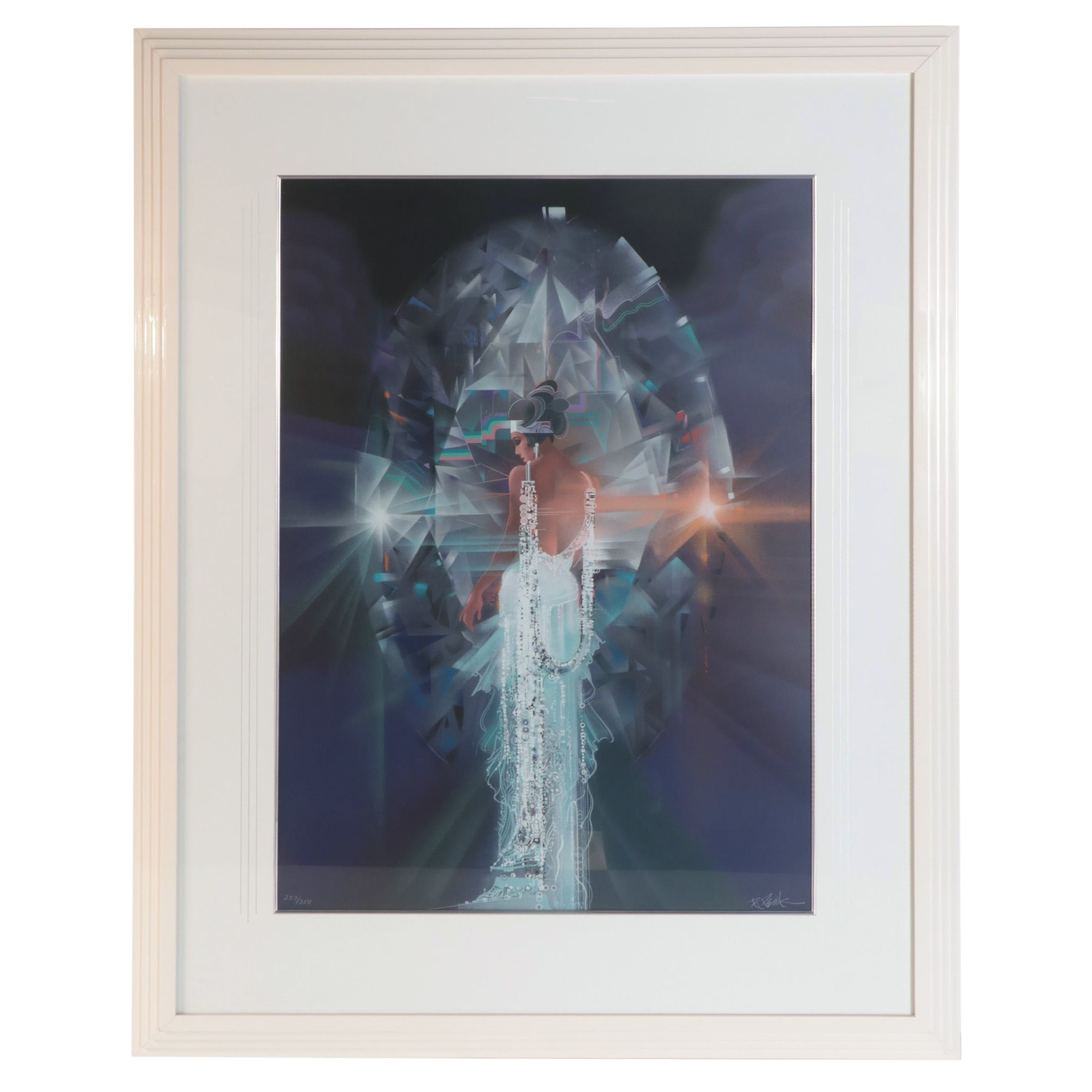 Robert Peak Serigraph "White Lady," 1987