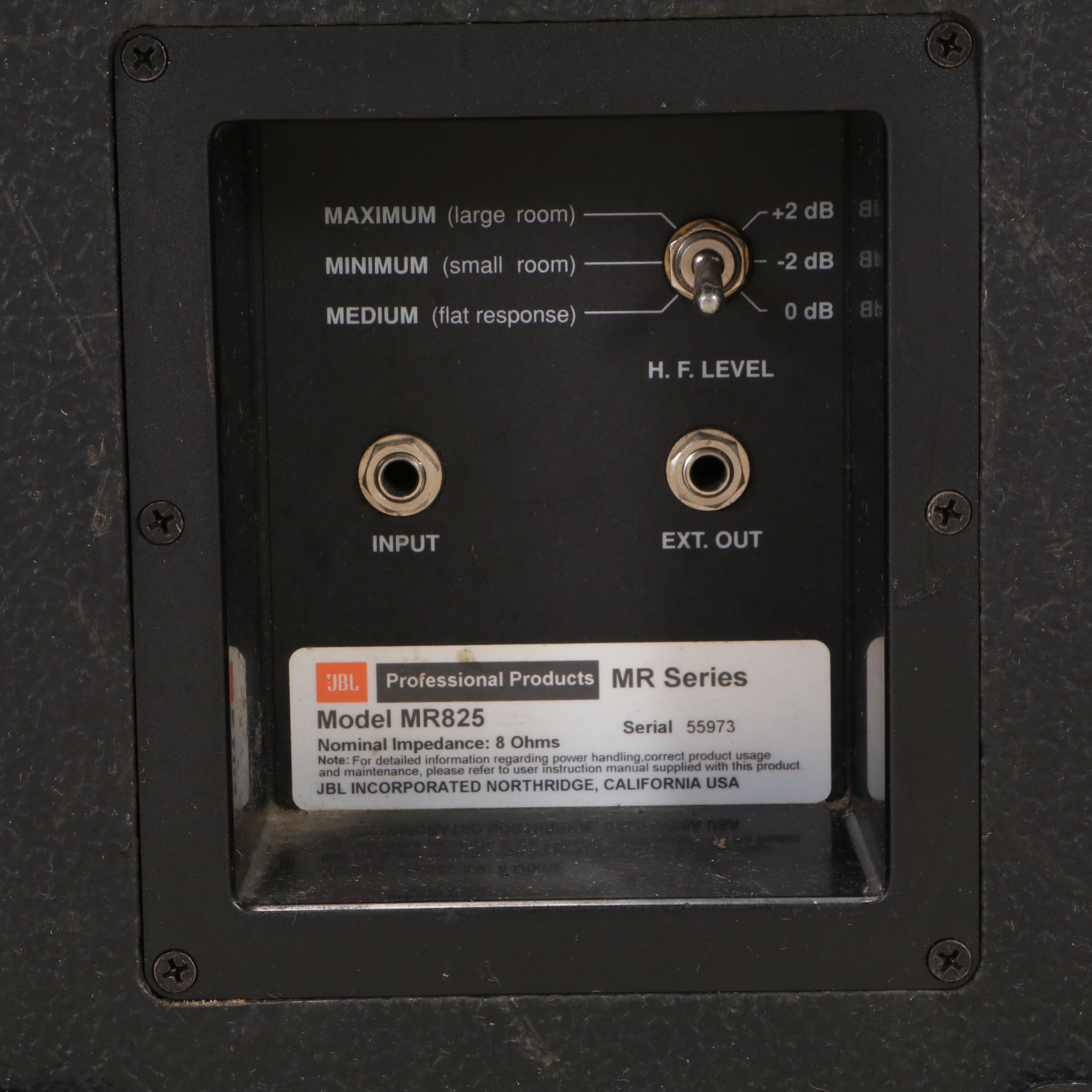 Pair of JBL MR Series Professional Amplifiers