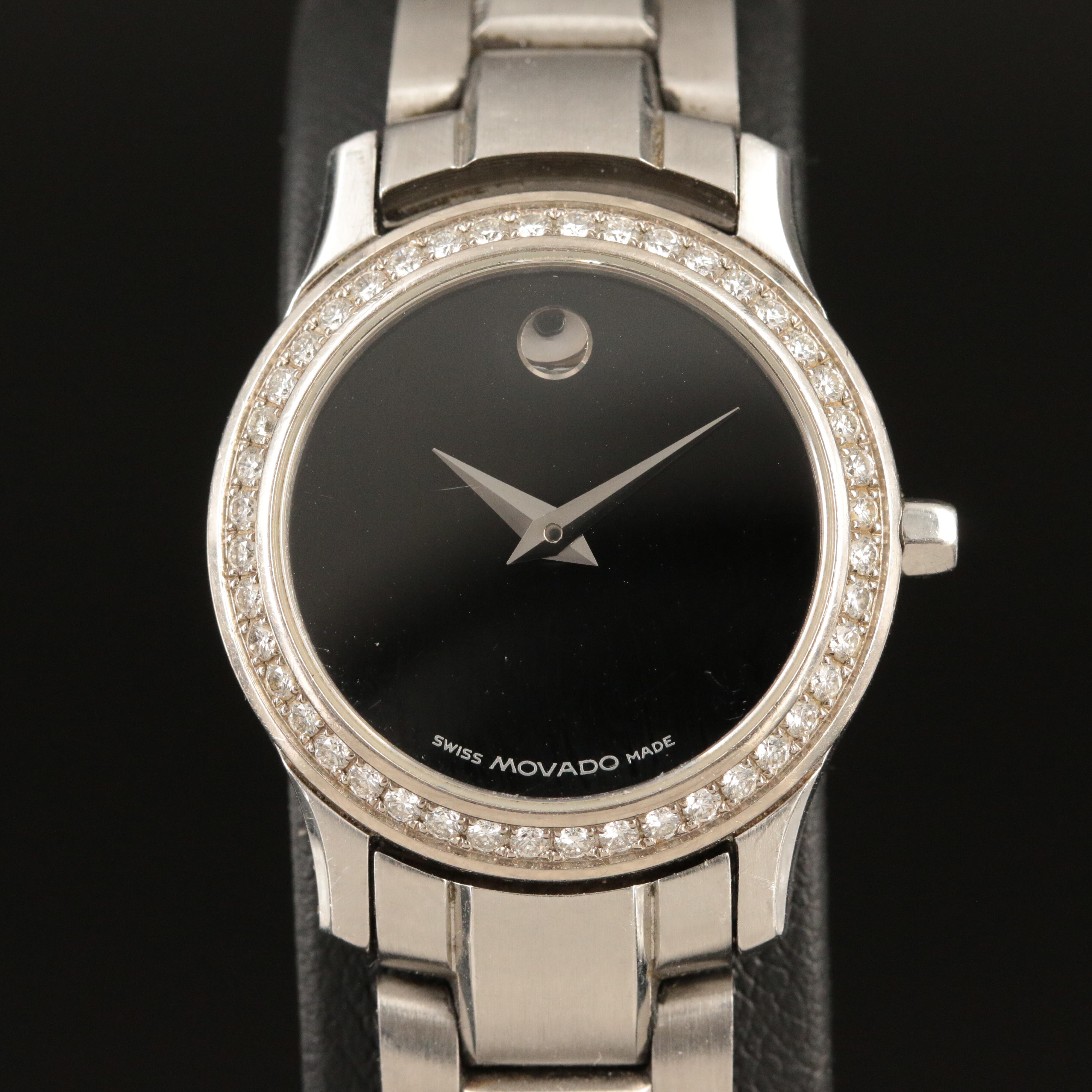 Movado Diamond Bezel Quartz Watch