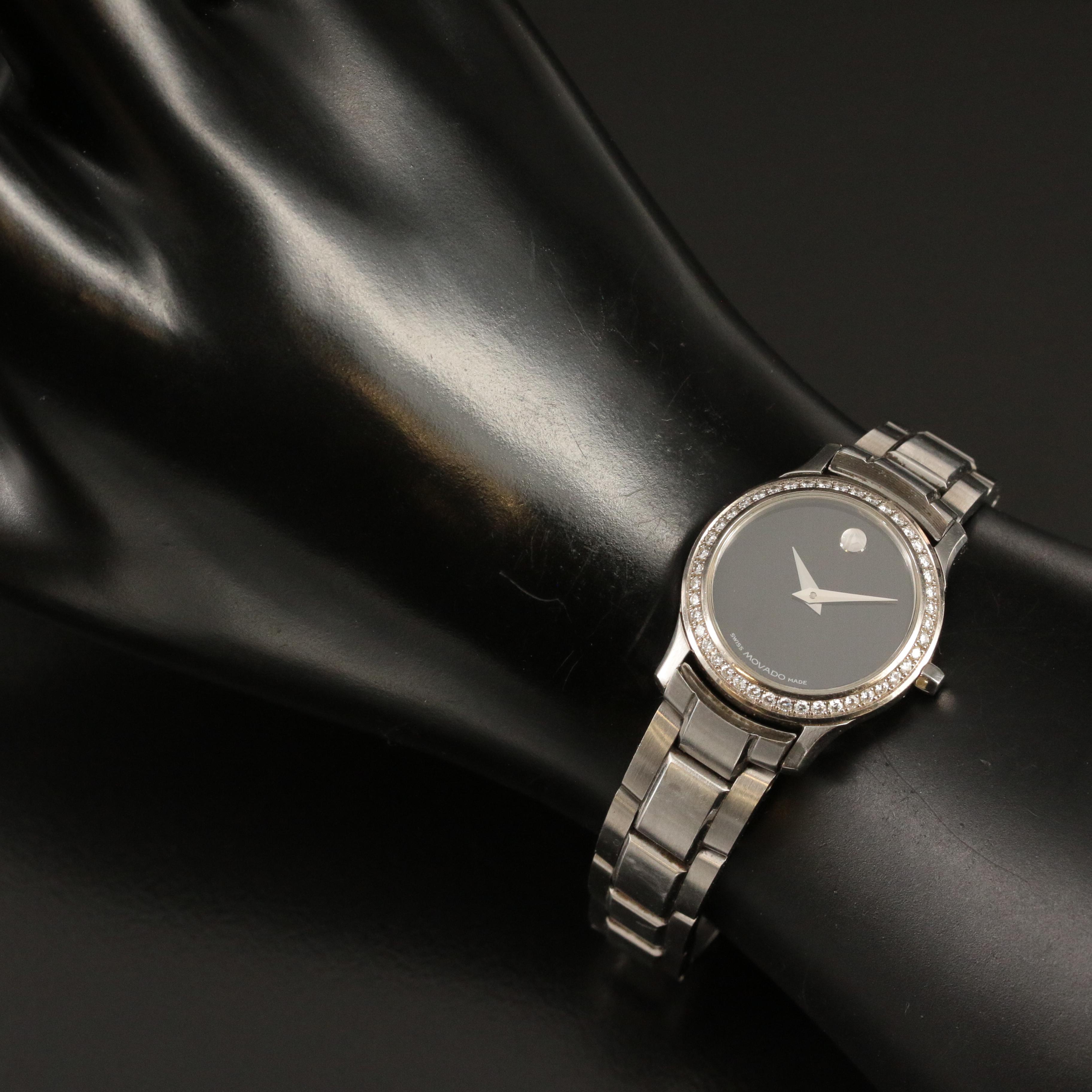 Movado Diamond Bezel Quartz Watch