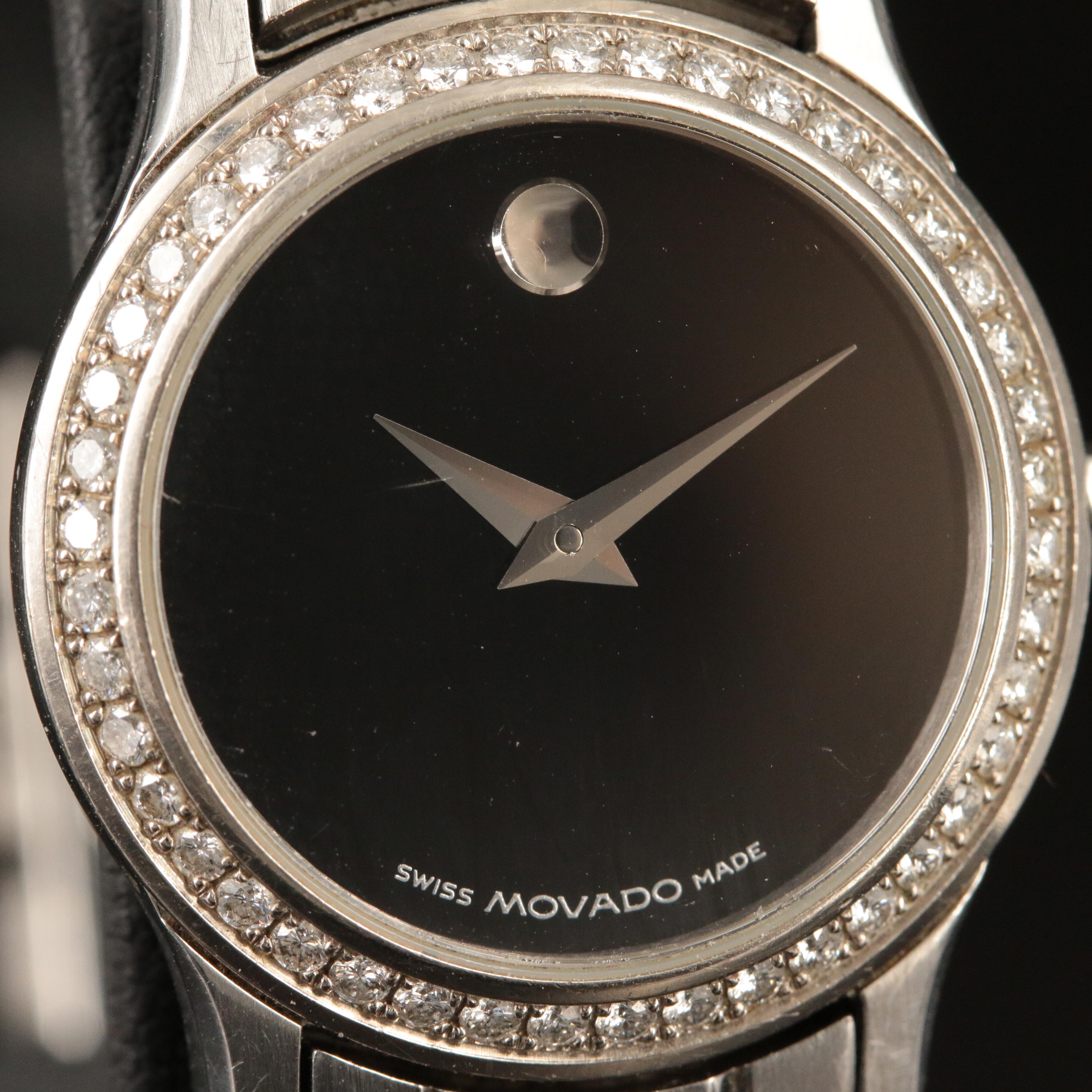 Movado Diamond Bezel Quartz Watch