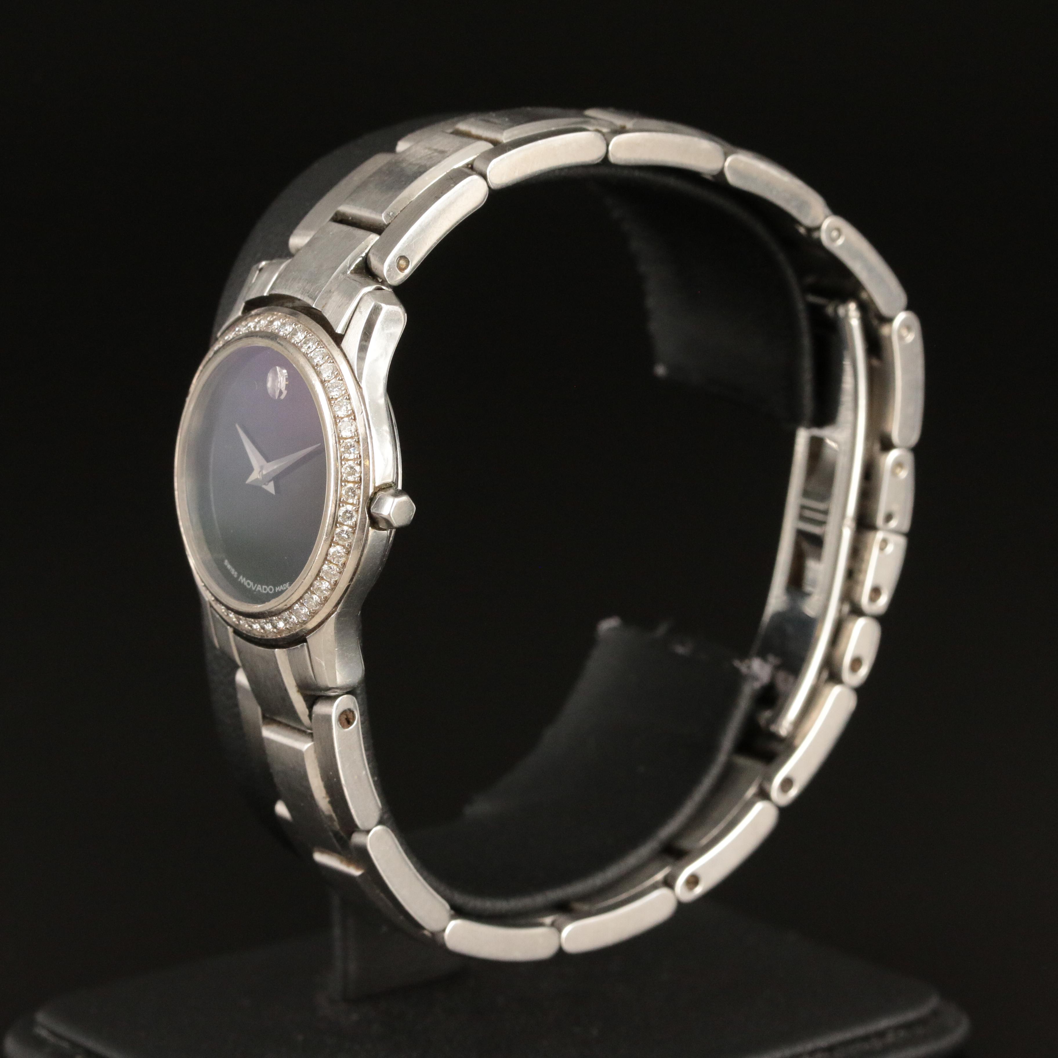 Movado Diamond Bezel Quartz Watch