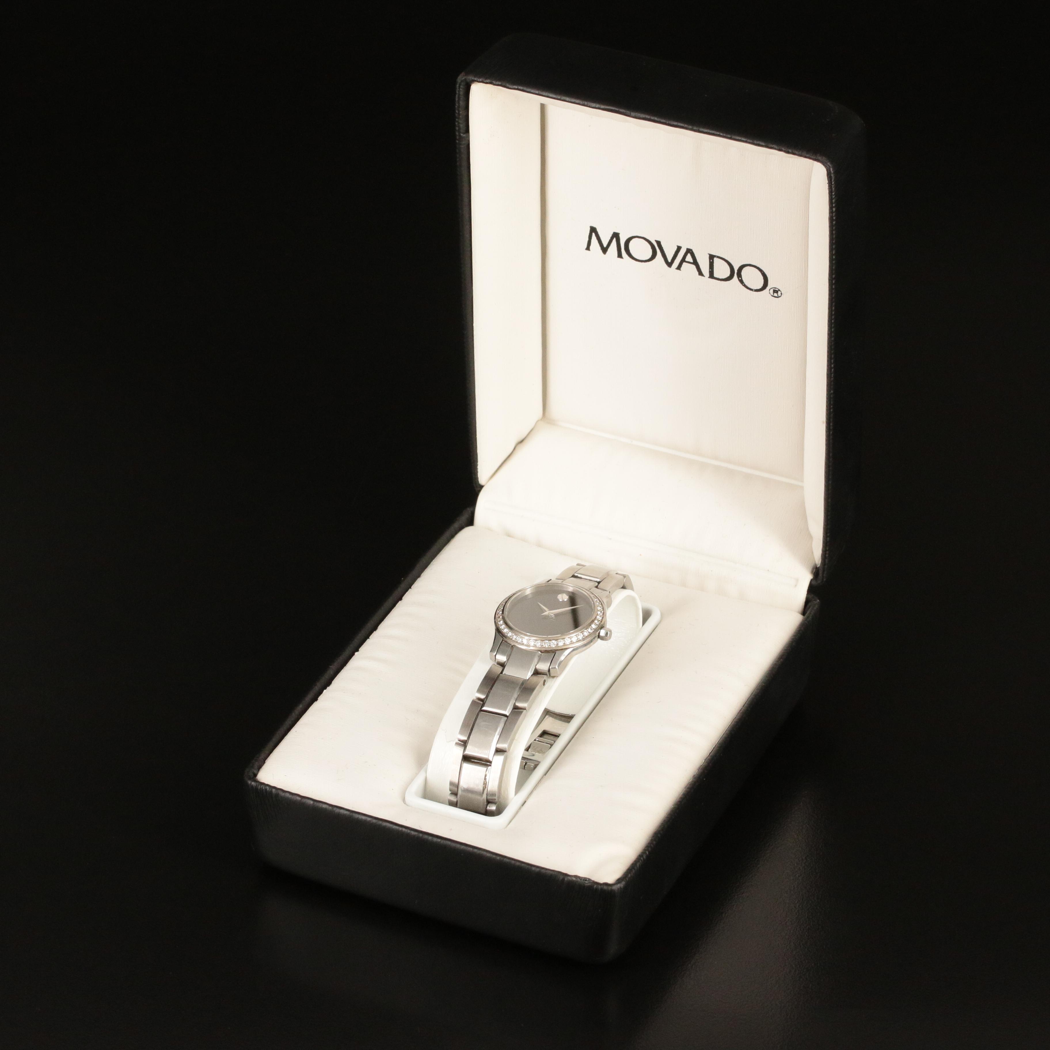 Movado Diamond Bezel Quartz Watch