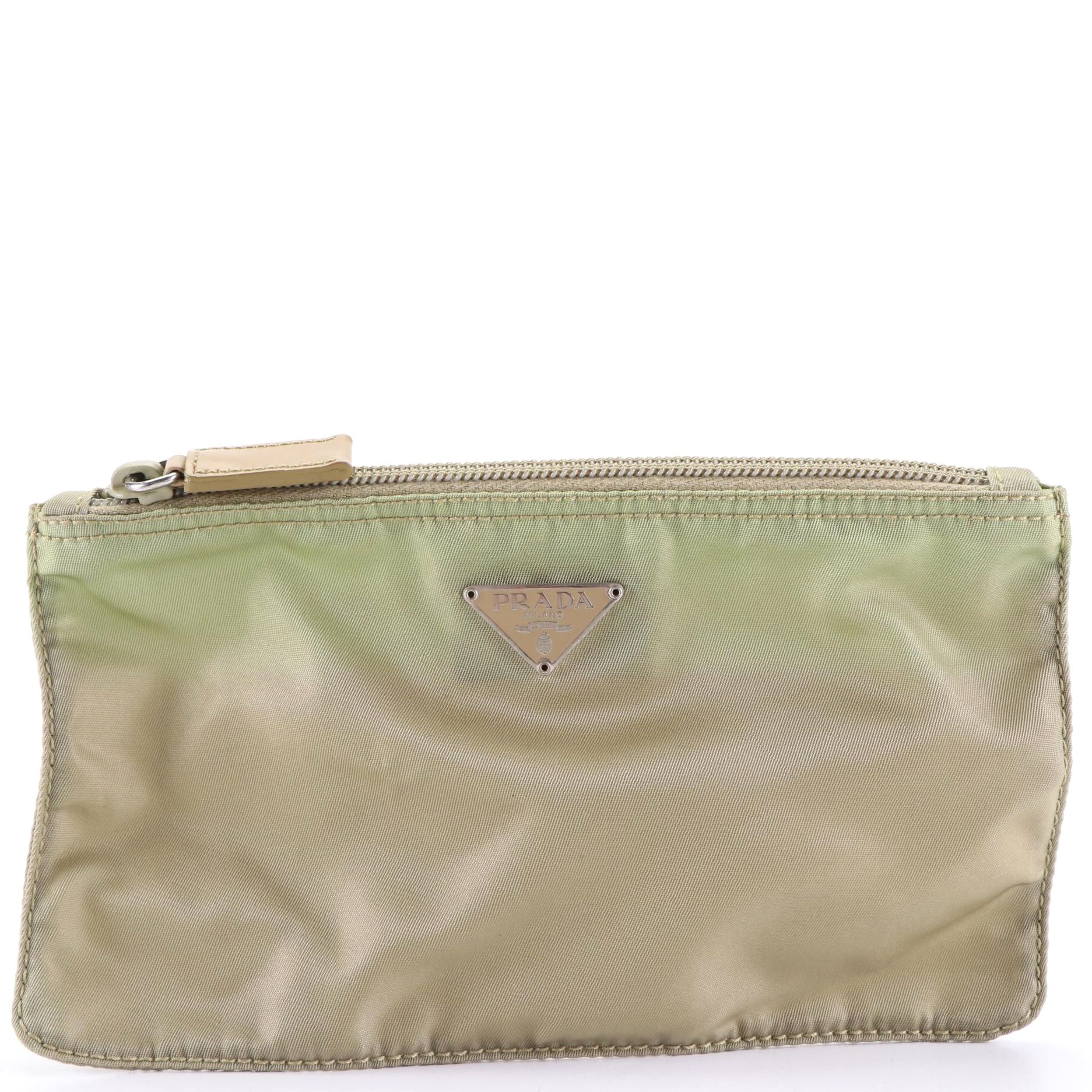 Prada Tessuto Nylon Zip Pouch