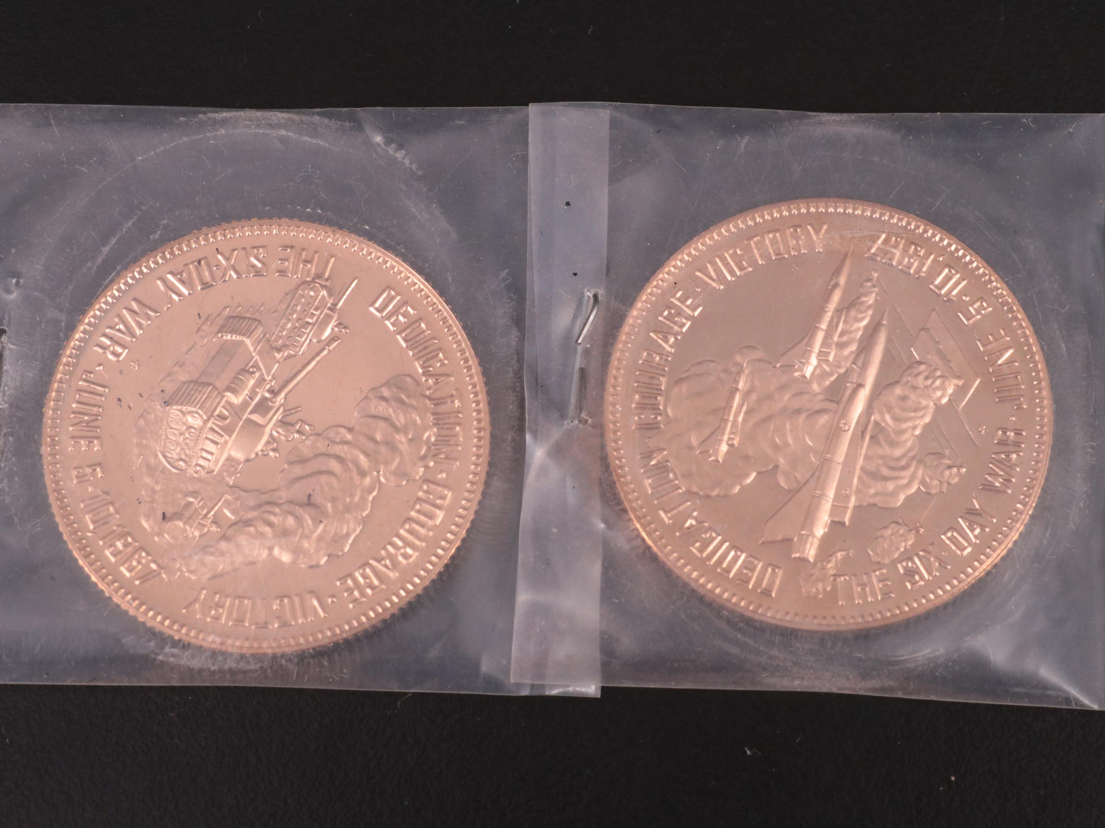 Twelve Israeli Medals and Tokens