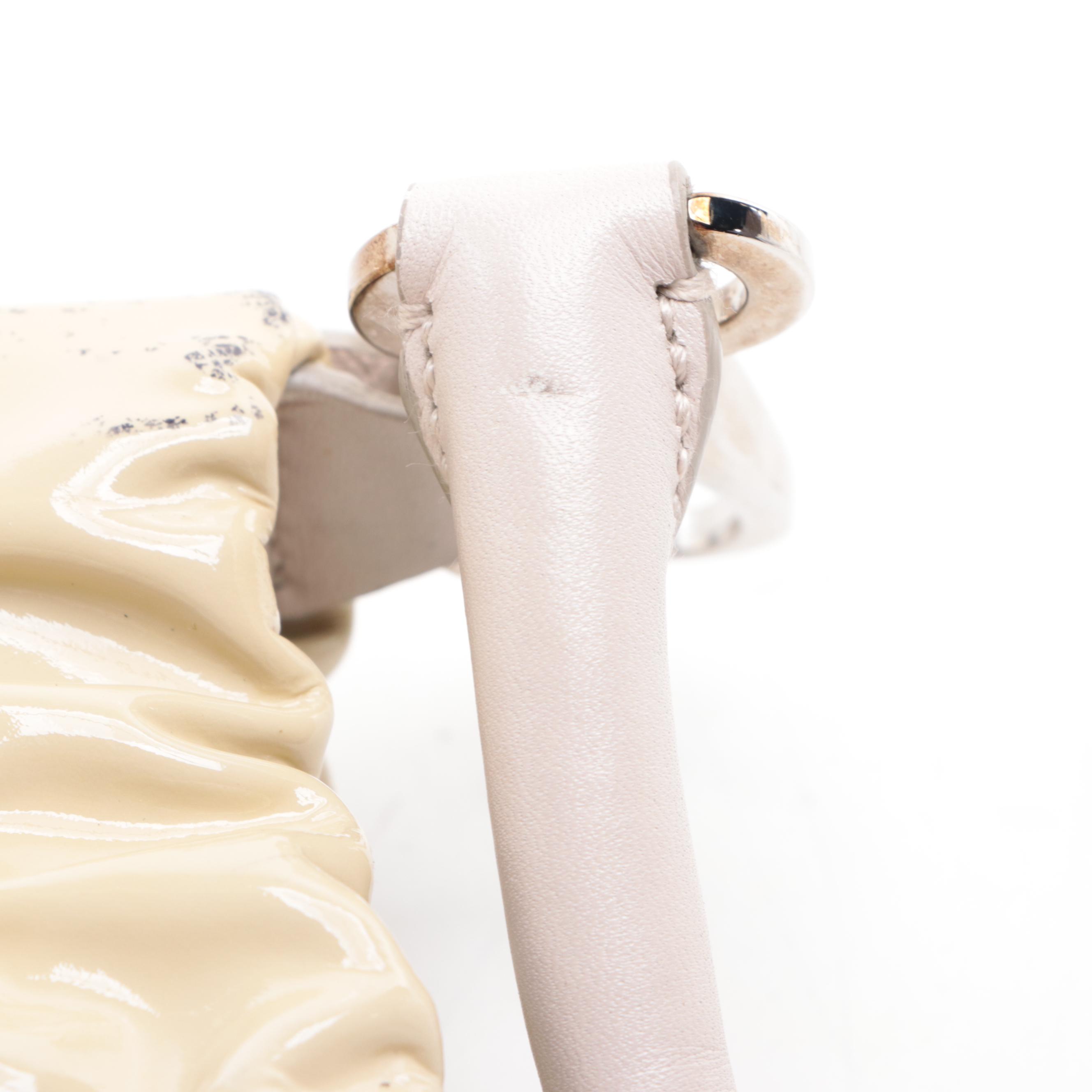 Salvatore Ferragamo Patent Leather Stripe Handbag