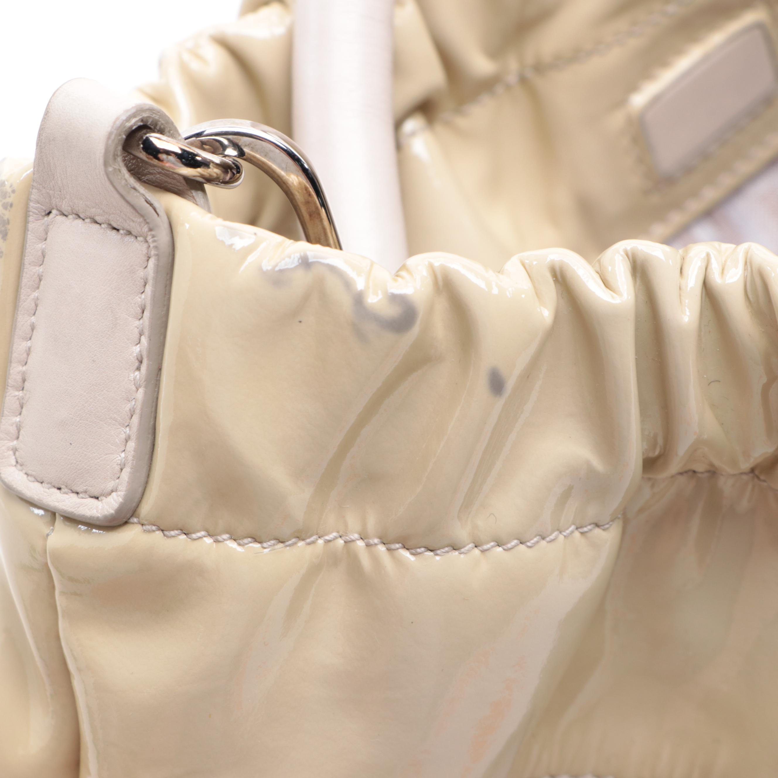 Salvatore Ferragamo Patent Leather Stripe Handbag