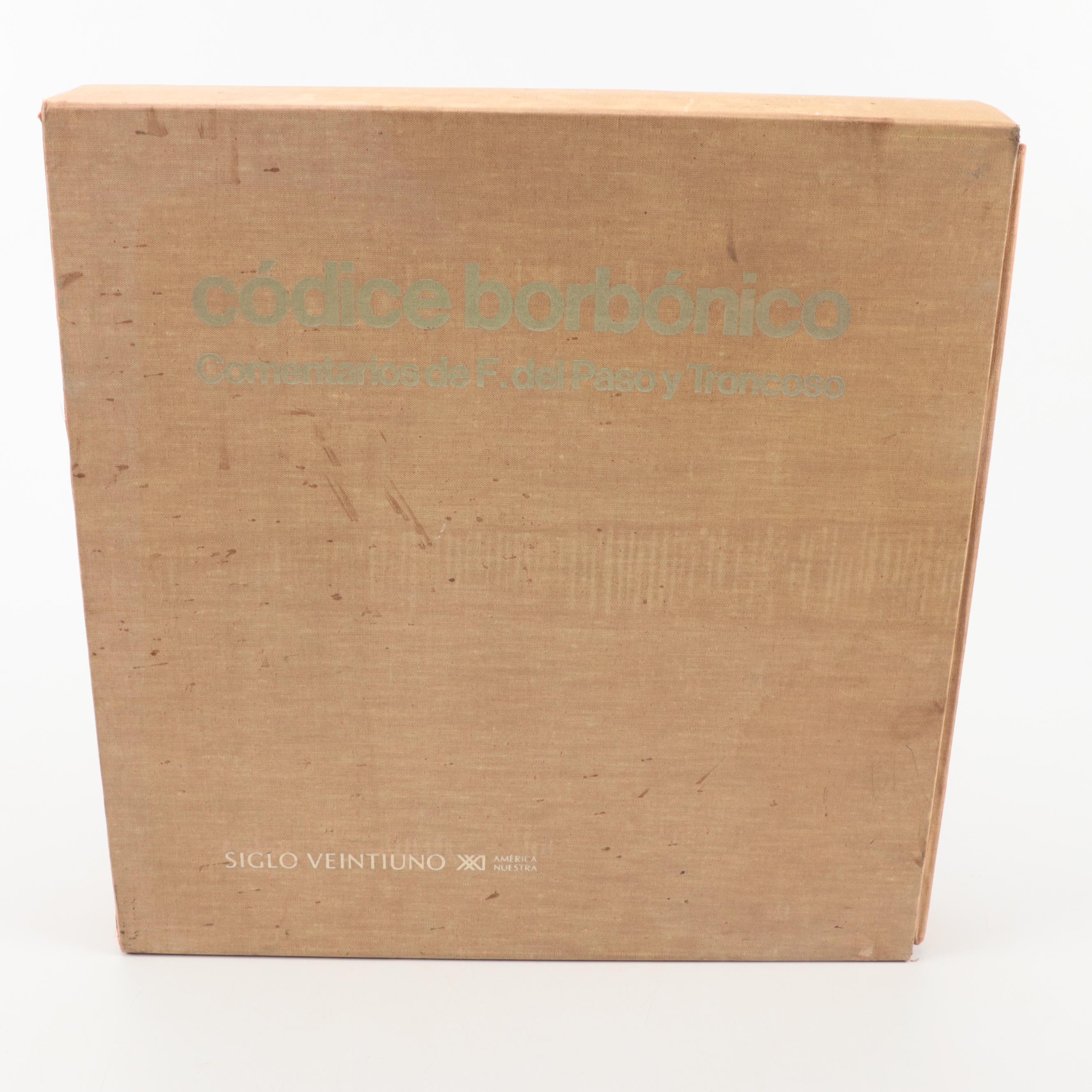 Facsimile "Códice Borbónico" with Commentary by F. del Paso y Troncoso, 1981