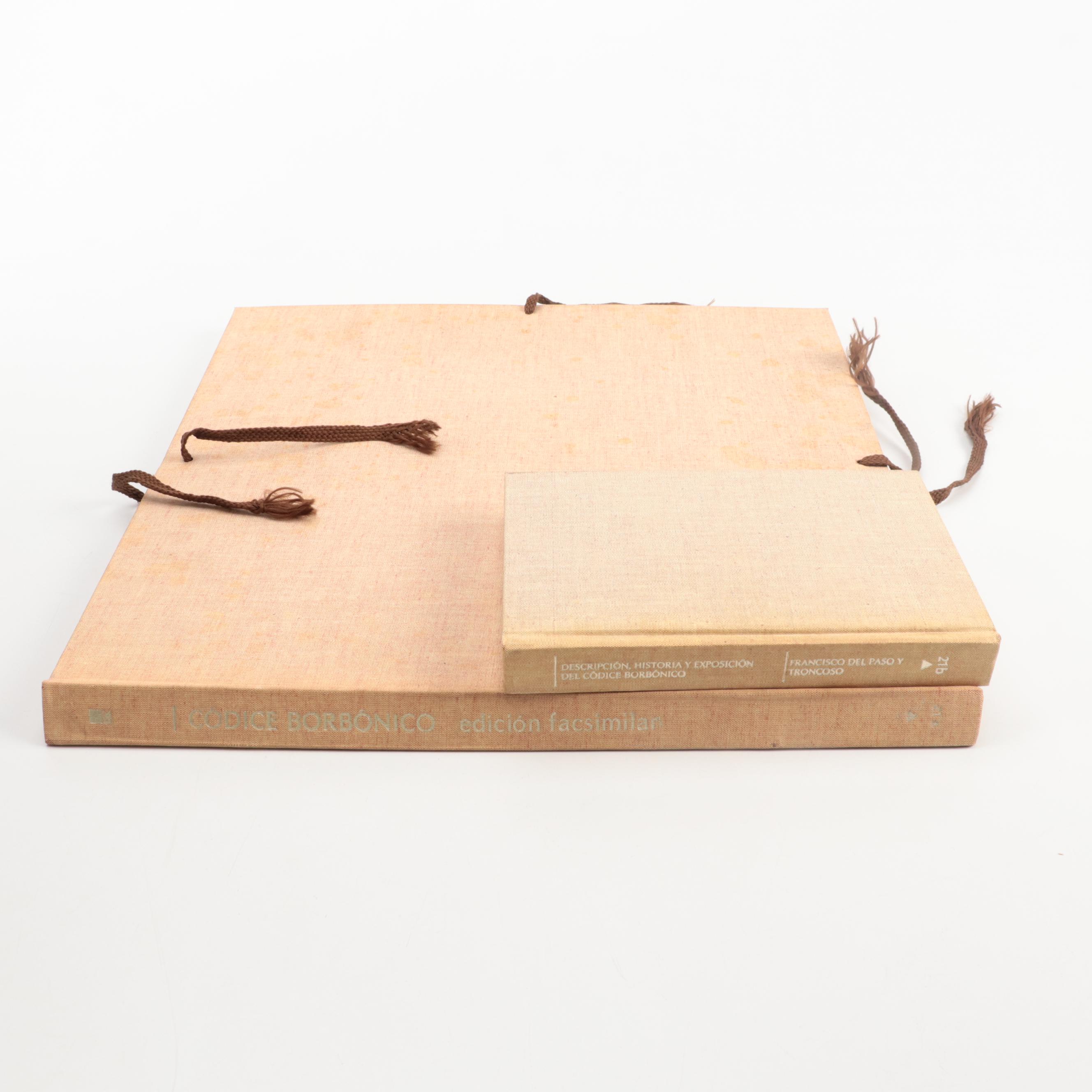 Facsimile "Códice Borbónico" with Commentary by F. del Paso y Troncoso, 1981