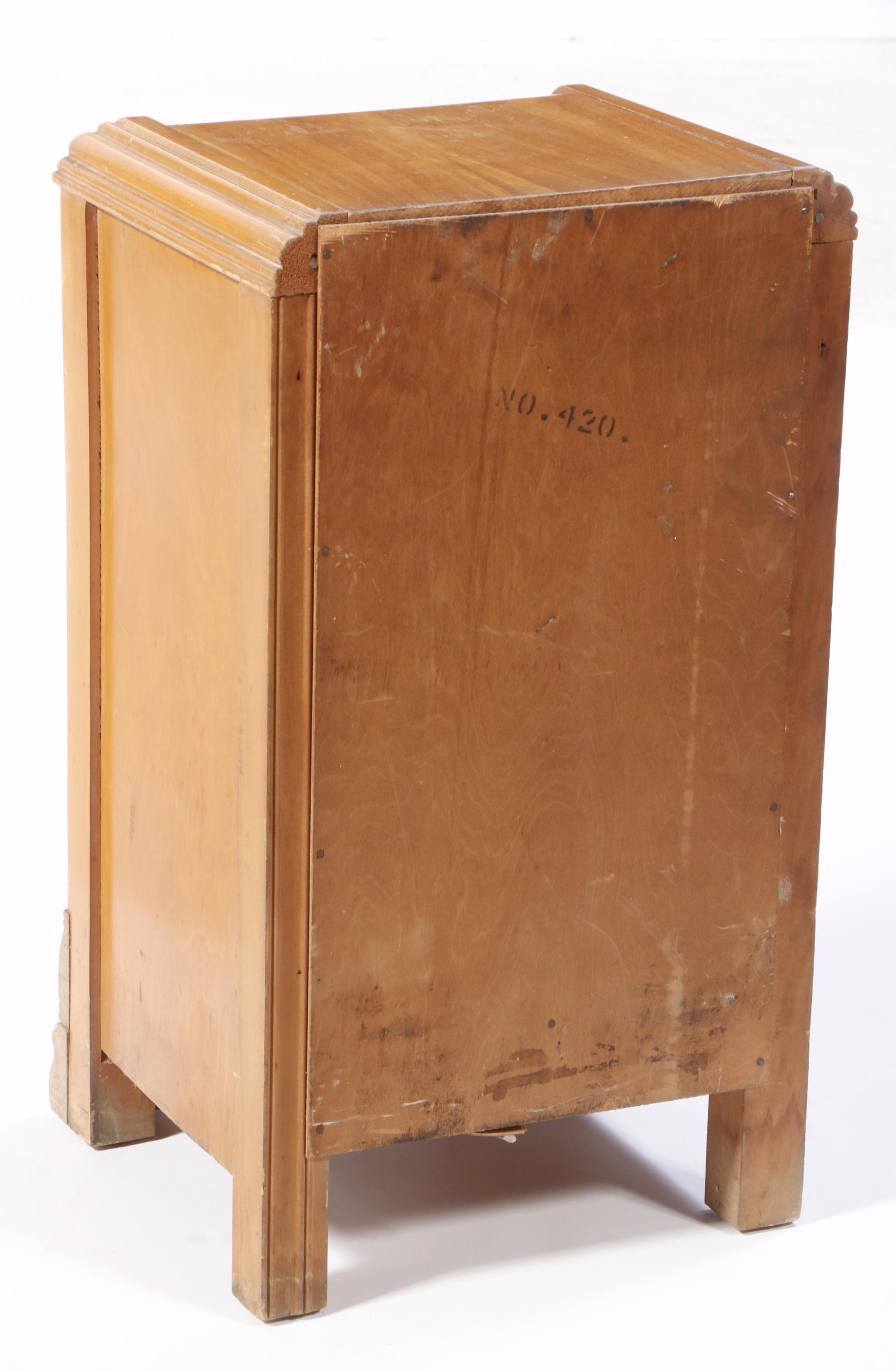 Webb Furniture Co. Art Deco Waterfall Nightstand, circa 1930