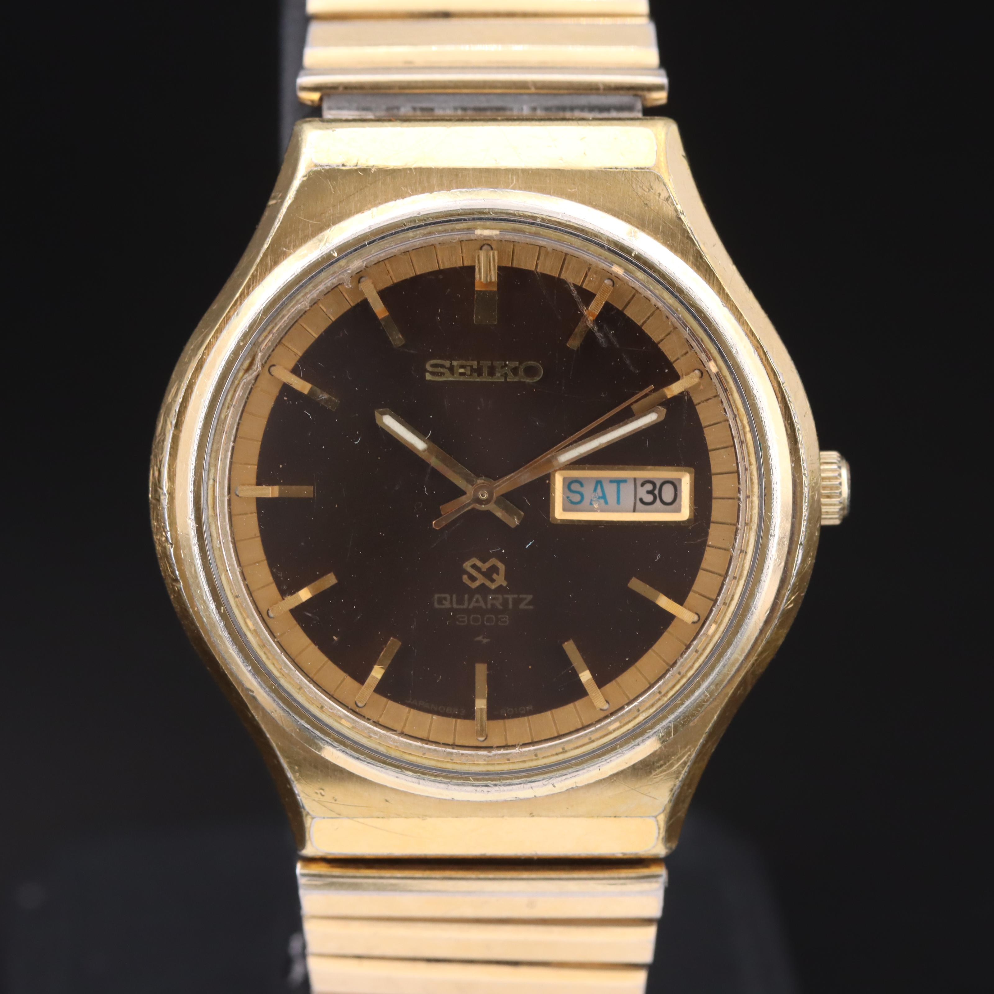 Seiko Quartz 3003 Day-Date Watch