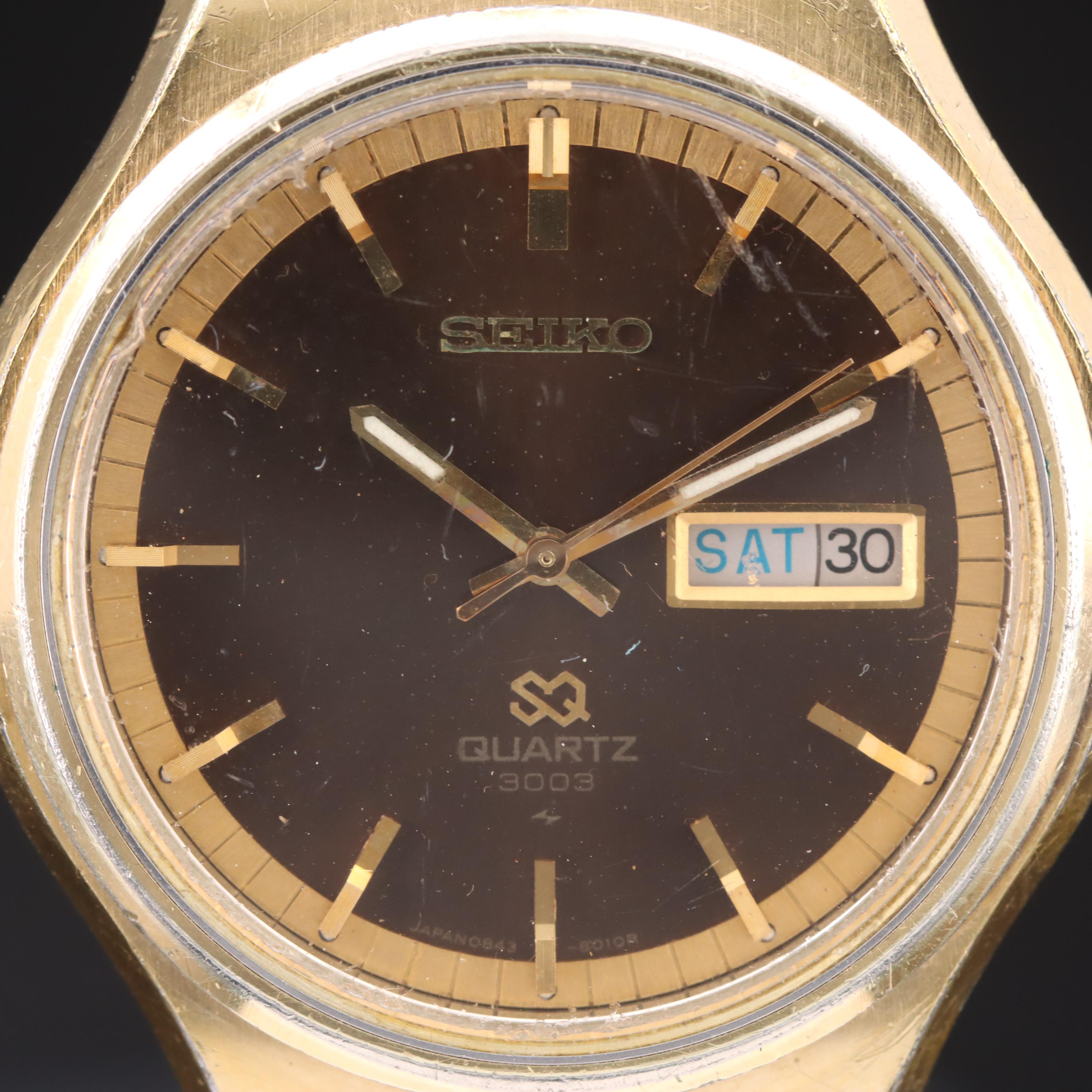 Seiko Quartz 3003 Day-Date Watch