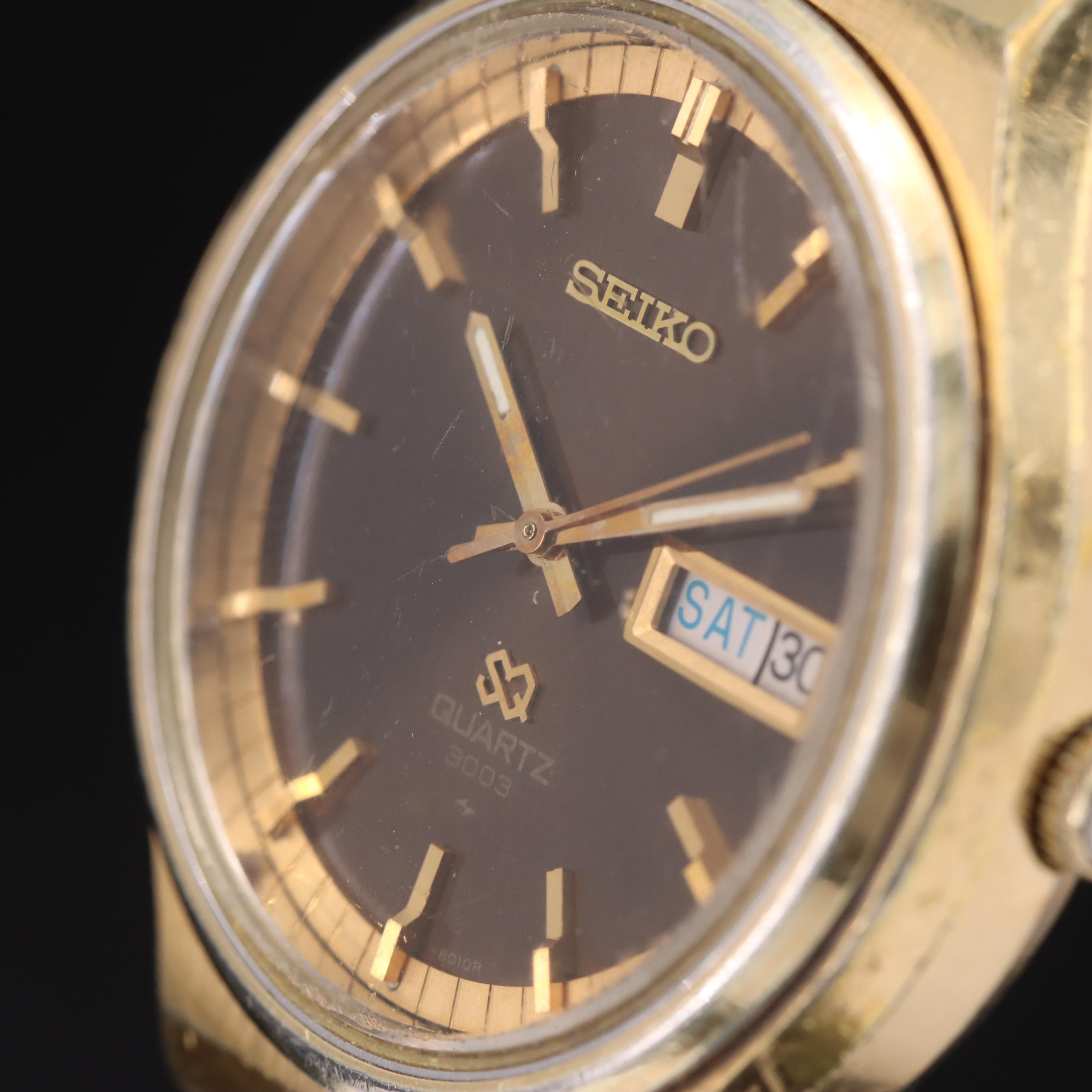 Seiko Quartz 3003 Day-Date Watch