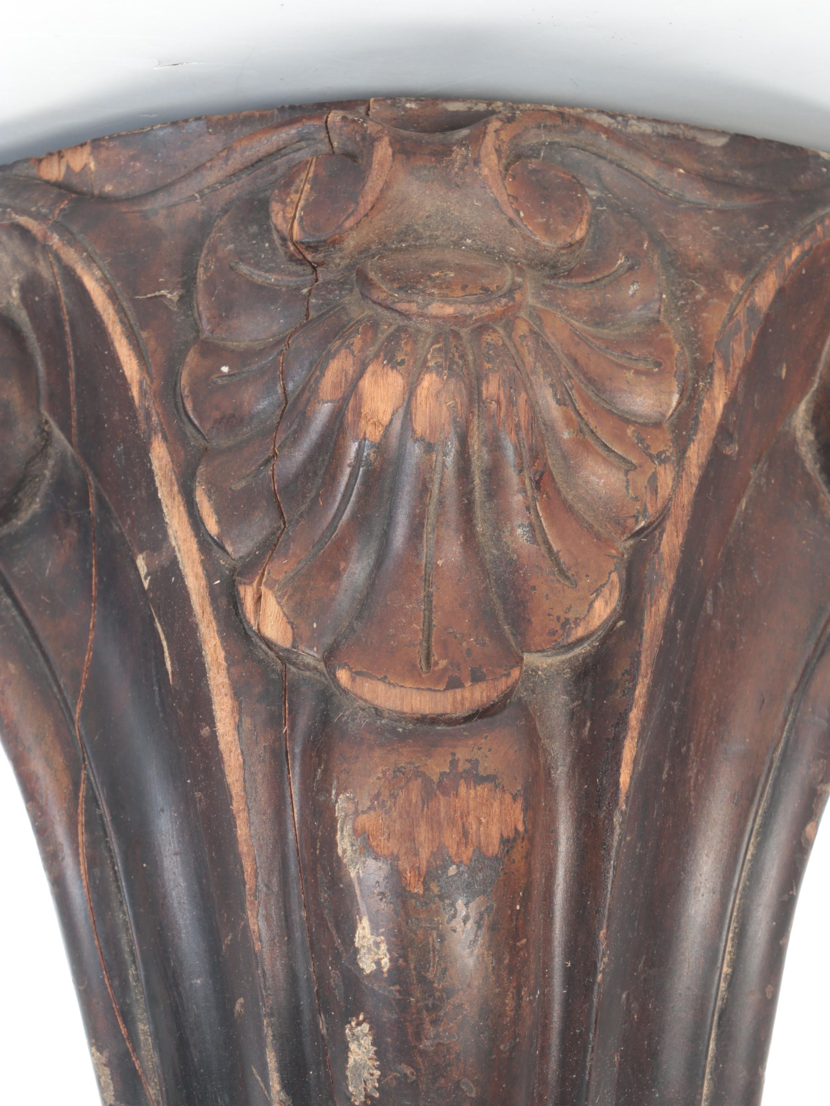 Carved Wood Cabriole Legs with Casters