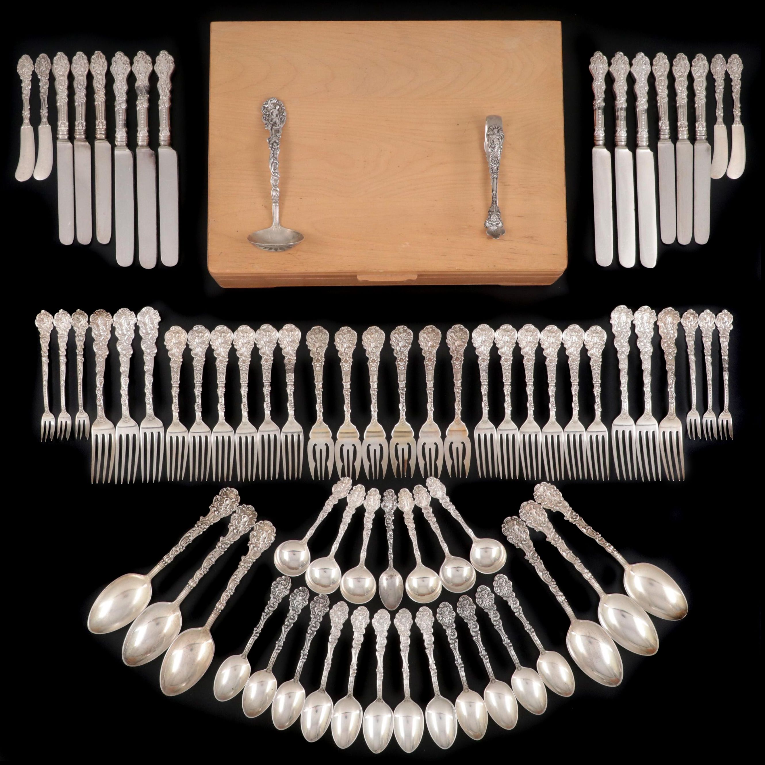 Gorham "Versailles" Sterling Silver Flatware with Chest