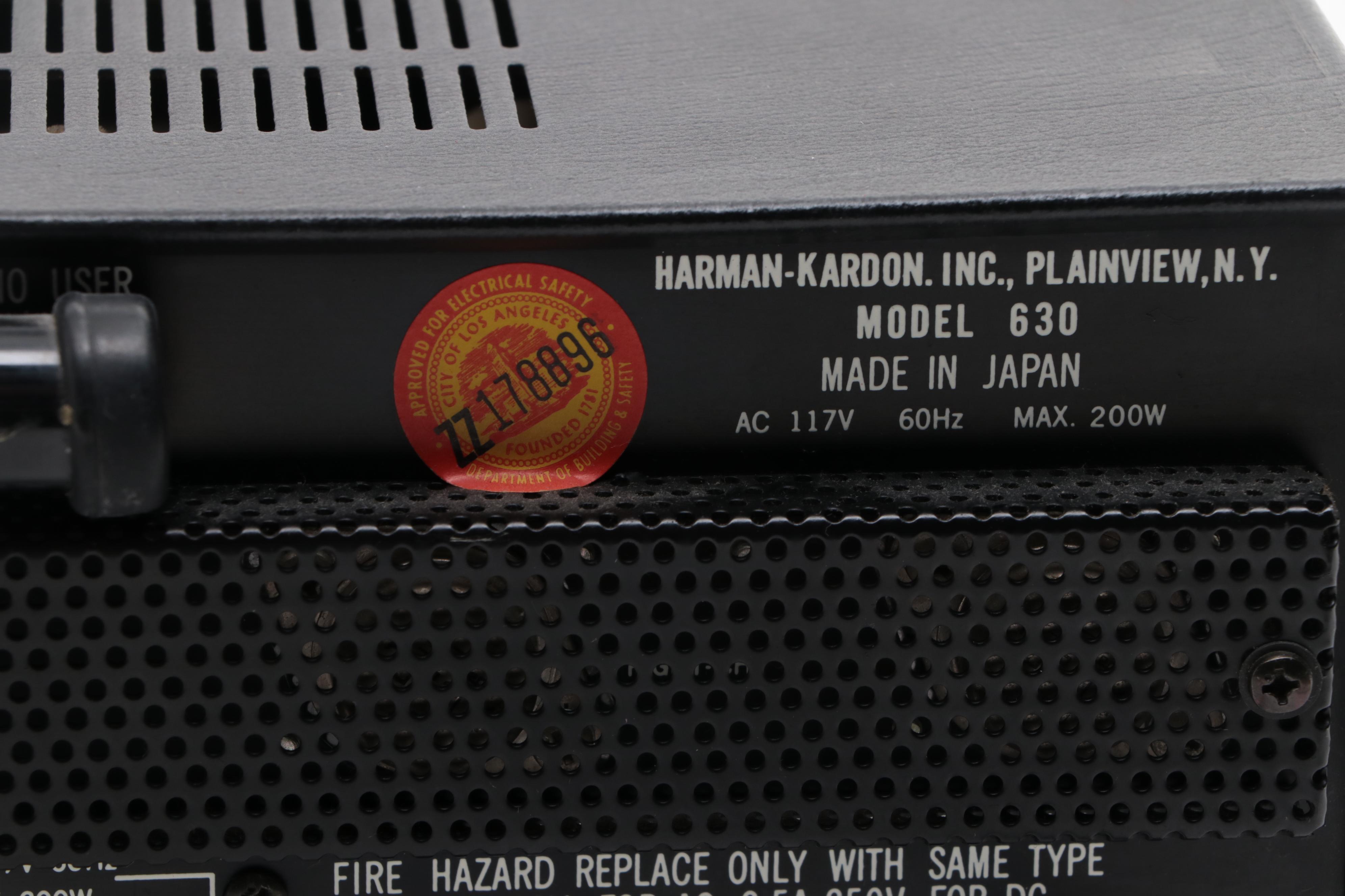 Harman Kardon 630 Twin Powered Stereo Receiver, 1970s