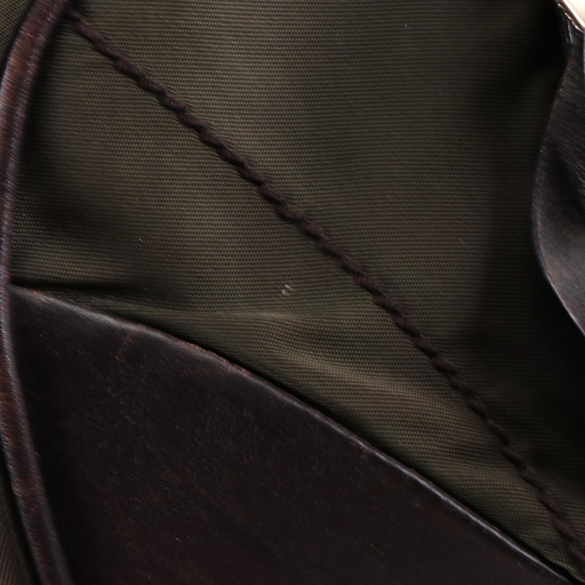 Prada Nylon Tessuto and Leather Shoulder Bag