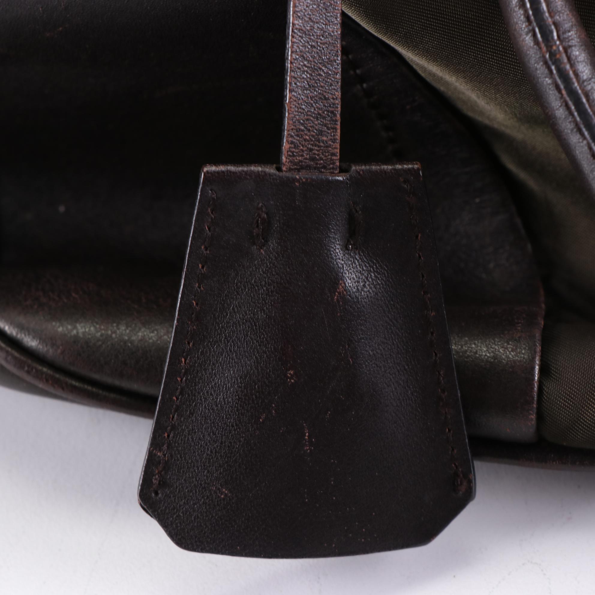 Prada Nylon Tessuto and Leather Shoulder Bag