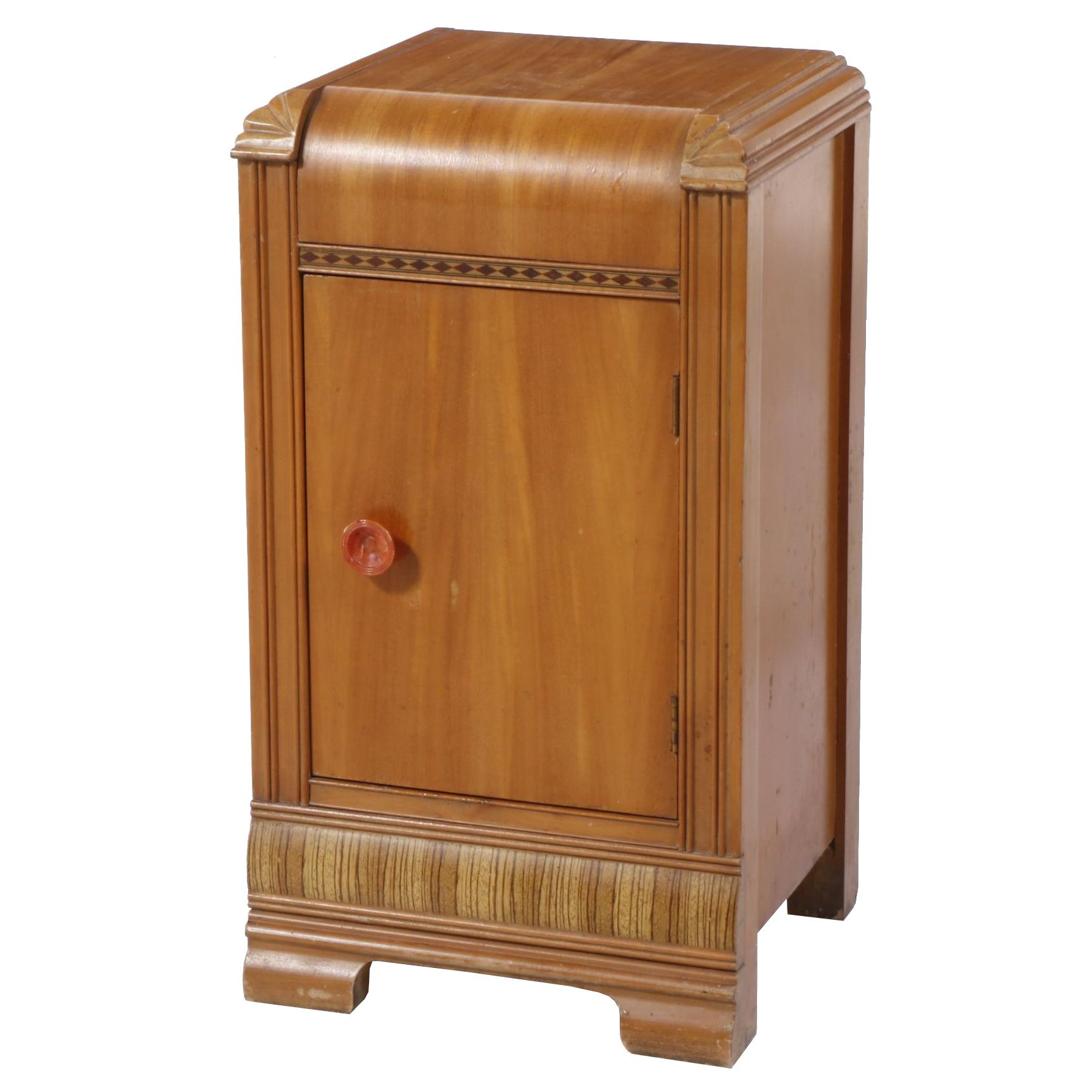 Webb Furniture Co. Art Deco Waterfall Nightstand, circa 1930