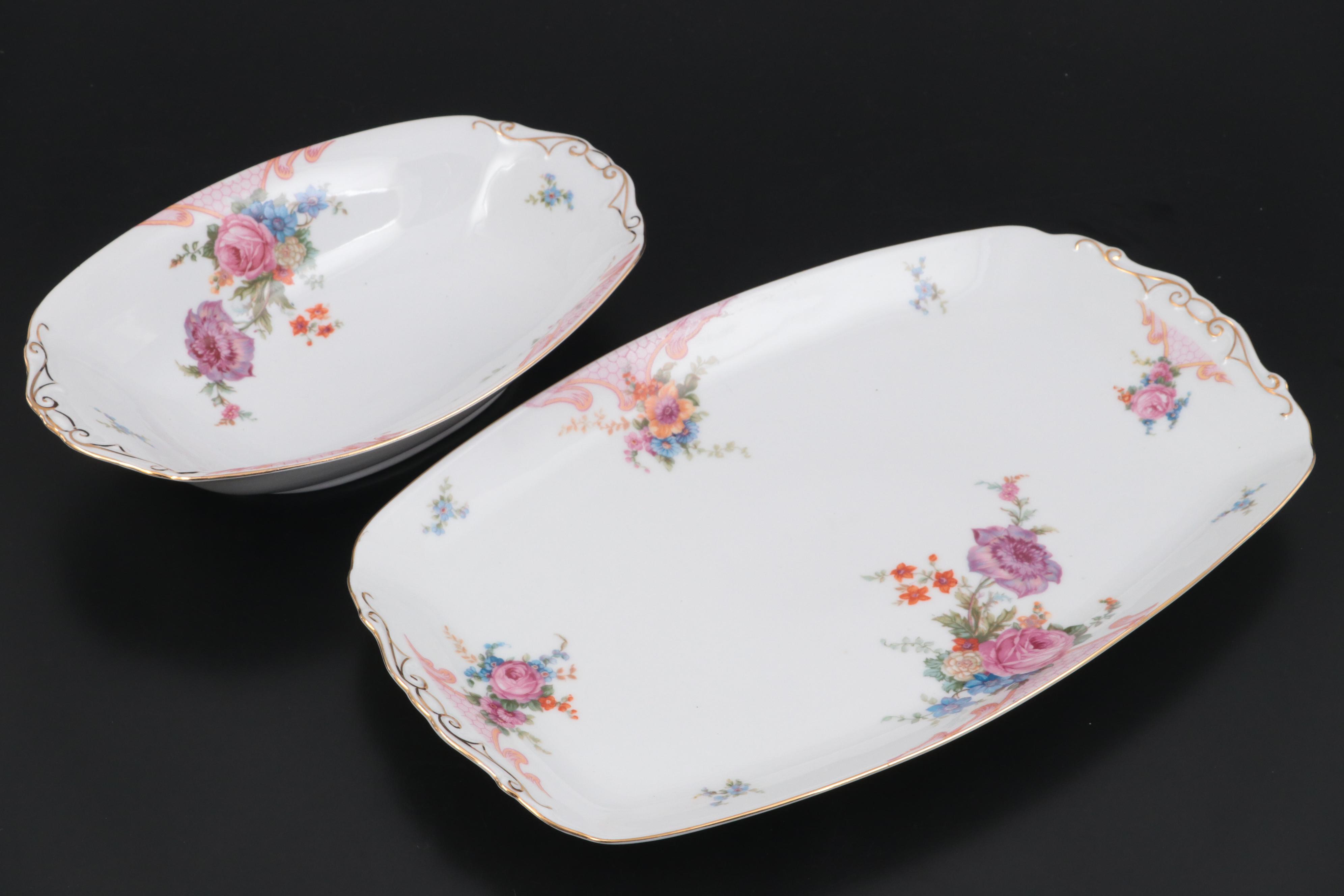 Epiag "Bridal Rose" Porcelain Dinnerware and Serveware
