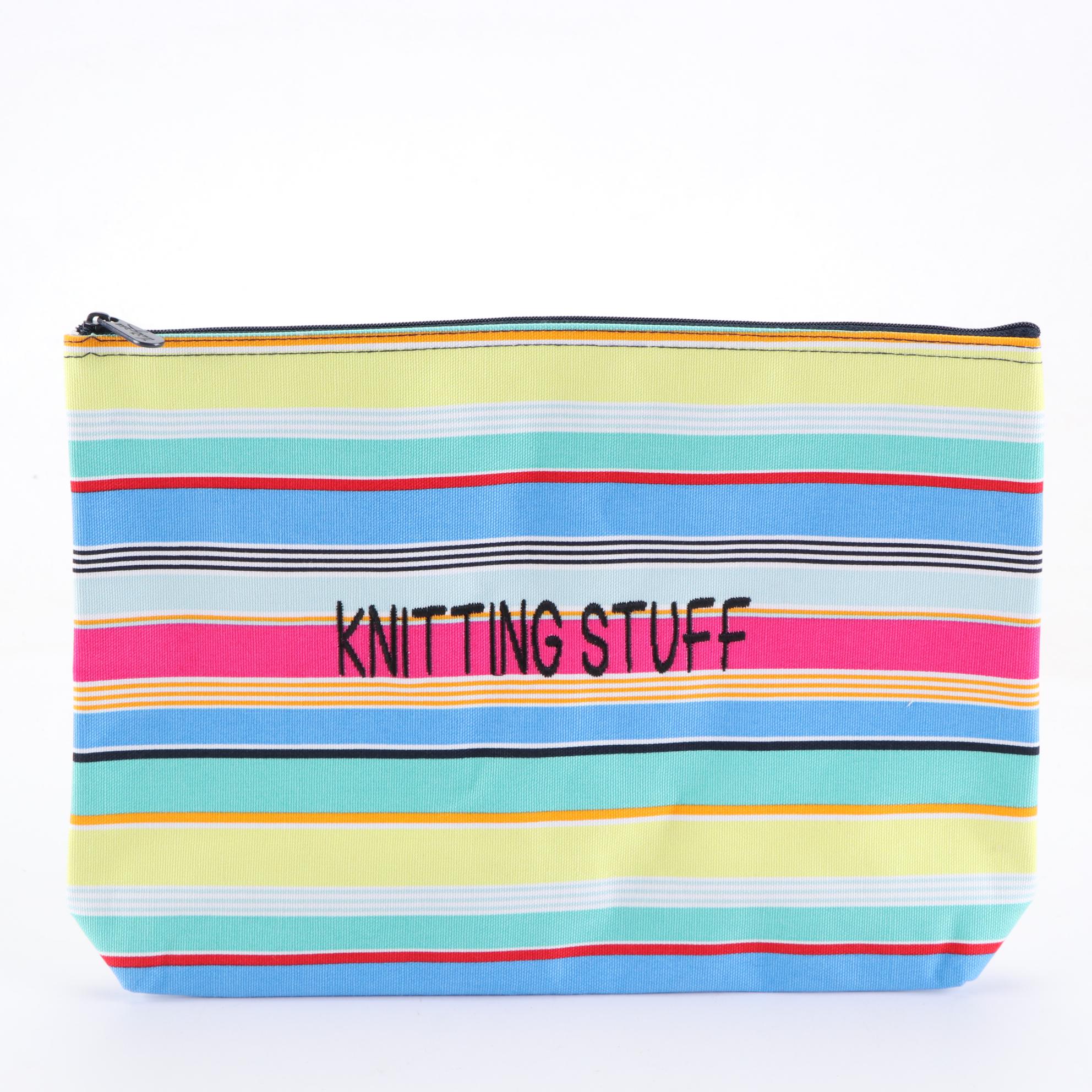 Thirty-One Gifts Striped Shoulder Totes, Zip Pouches and Folding Storage Cube