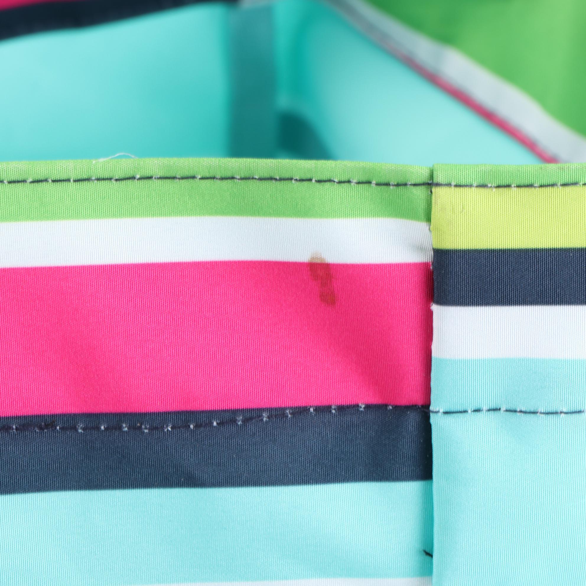 Thirty-One Gifts Striped Shoulder Totes, Zip Pouches and Folding Storage Cube