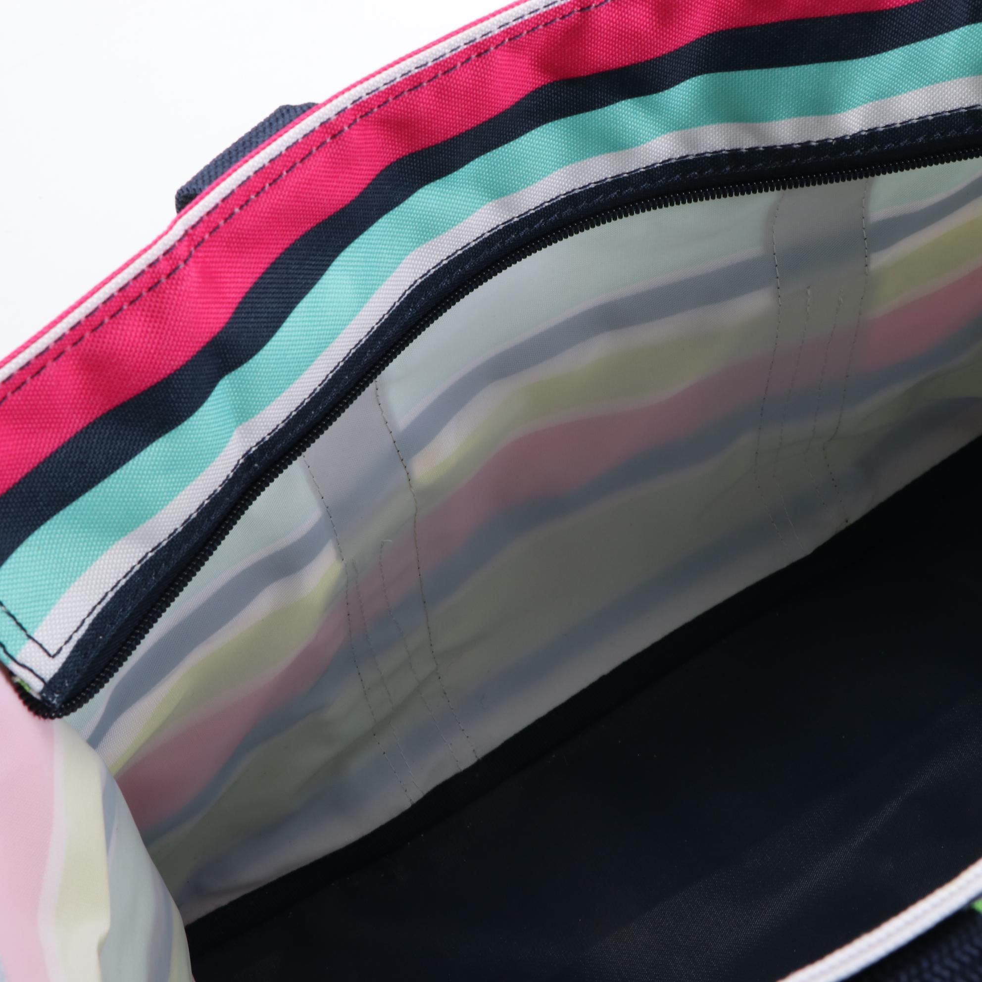 Thirty-One Gifts Striped Shoulder Totes, Zip Pouches and Folding Storage Cube