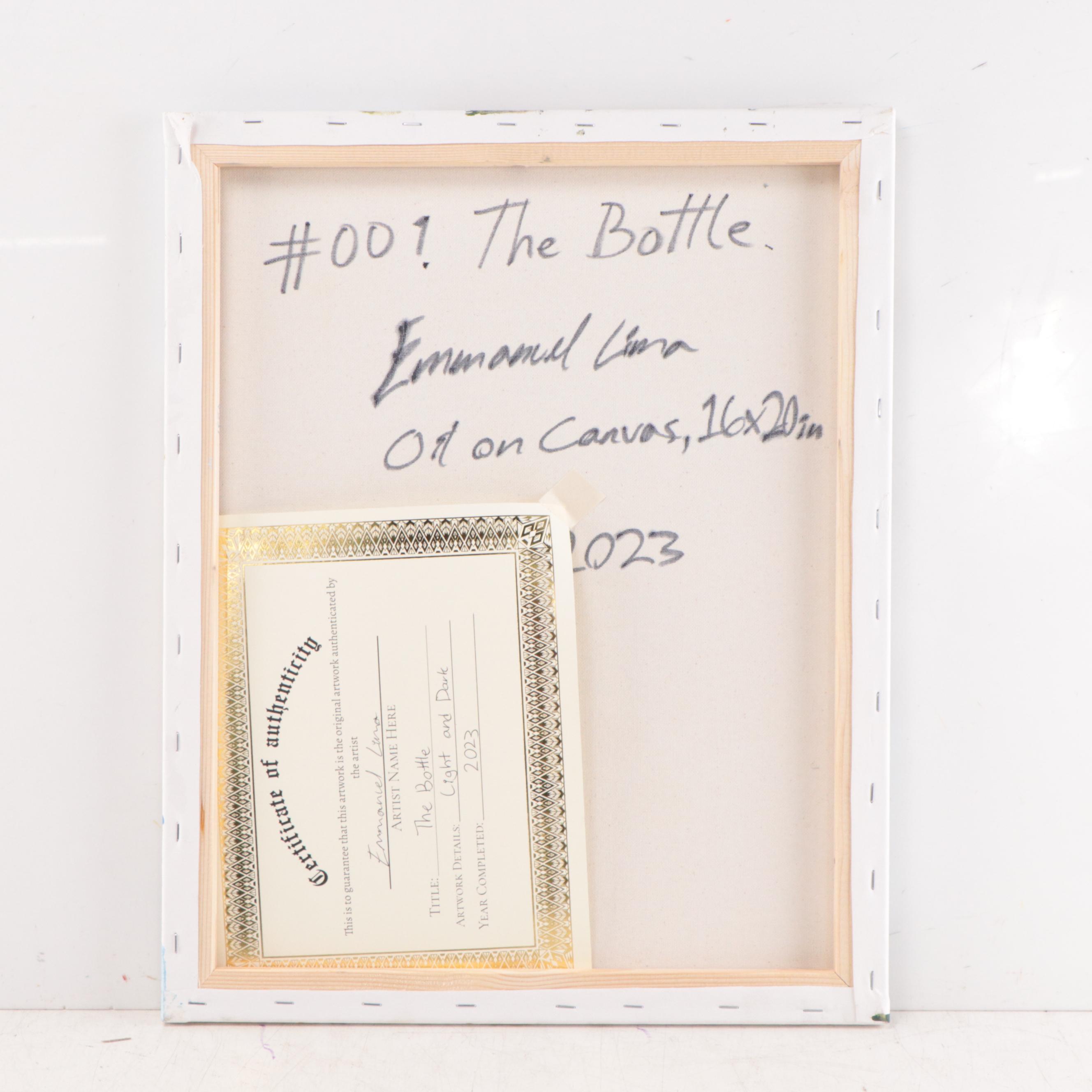 Emmanuel Lima Oil Painting "The Bottle," 2023