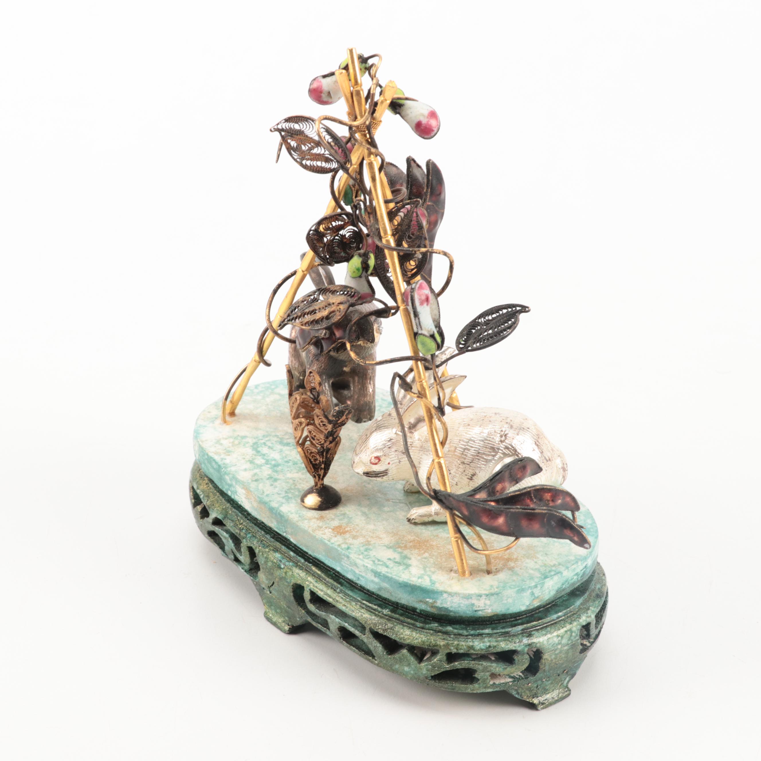 Handmade Metal Rabbit Figurine