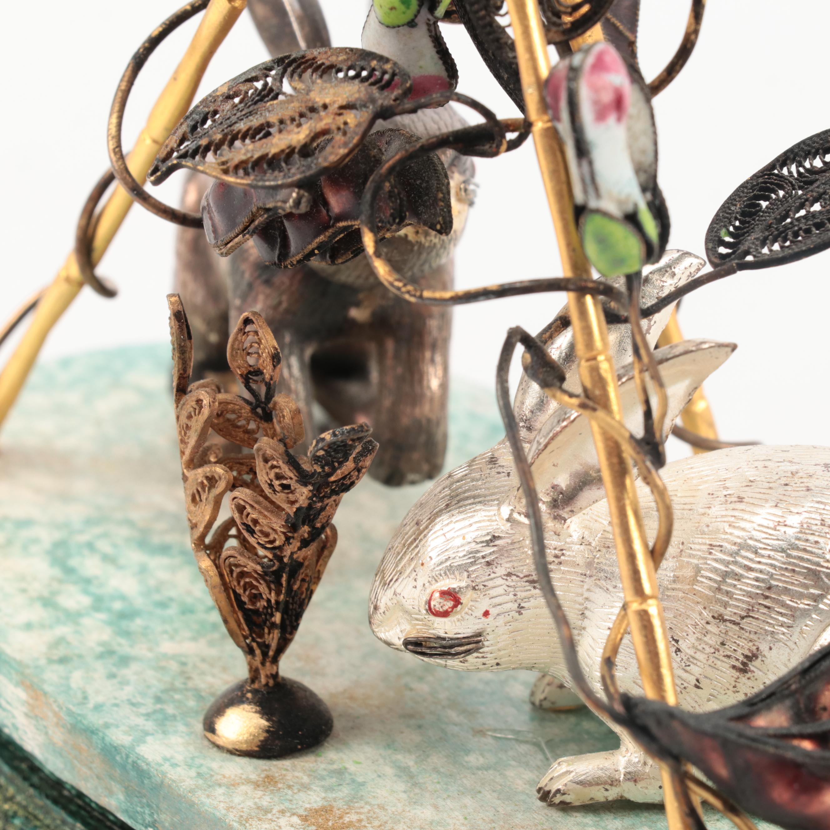 Handmade Metal Rabbit Figurine