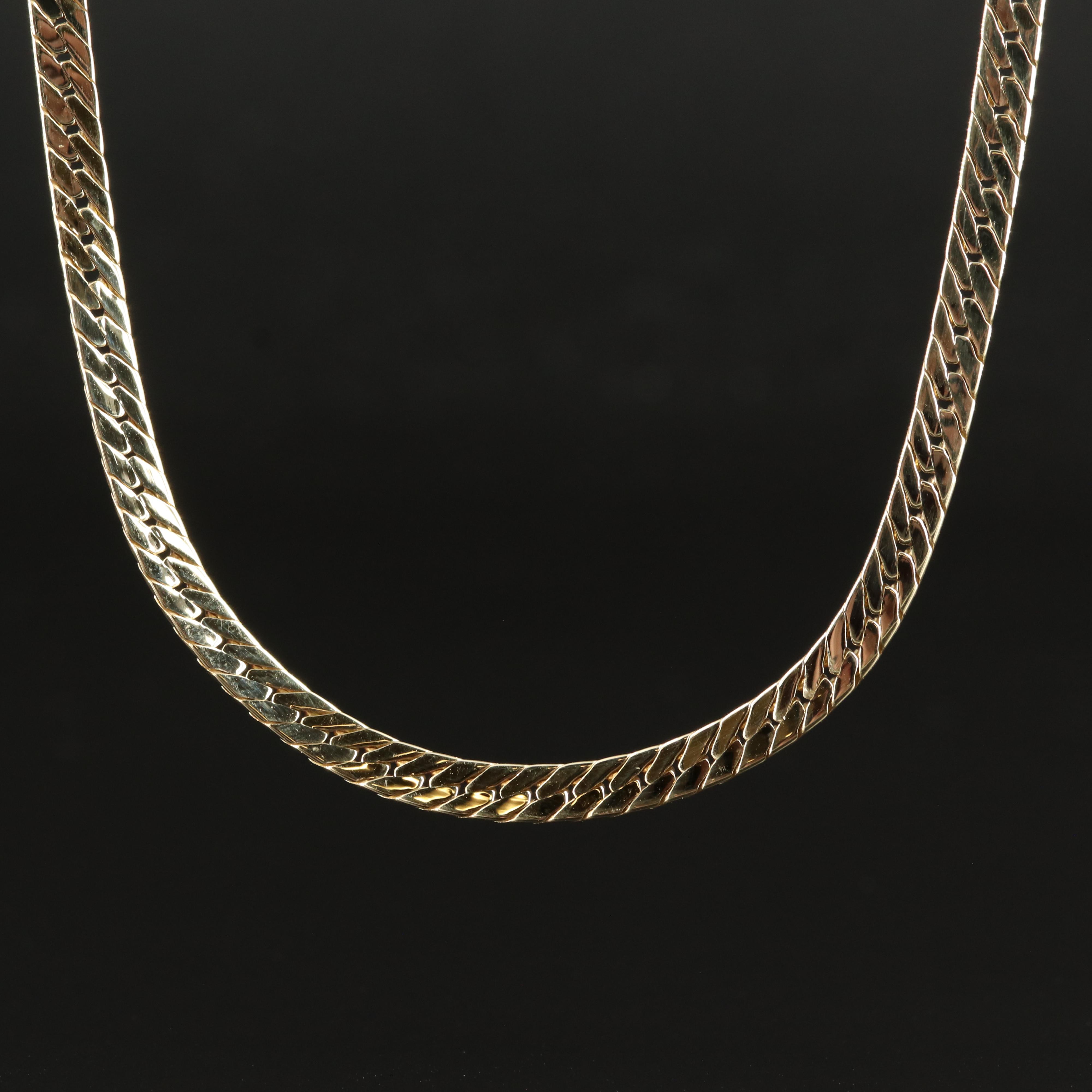 14K Herringbone Necklace