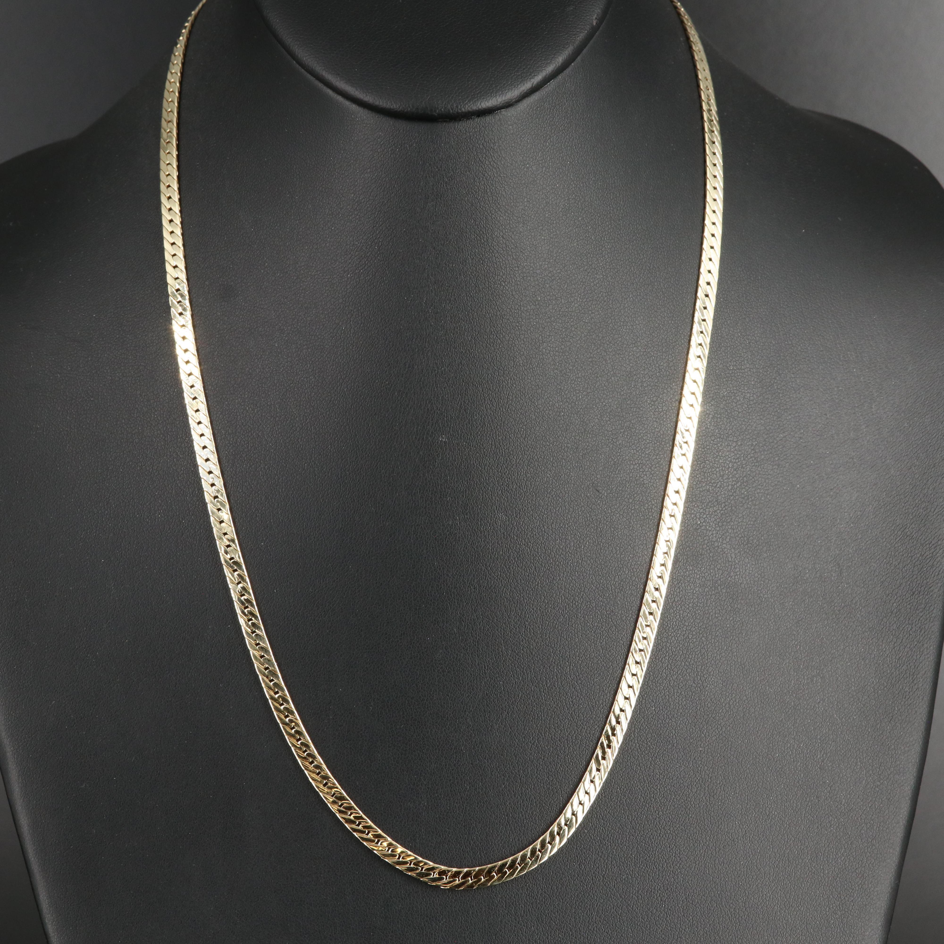 14K Herringbone Necklace
