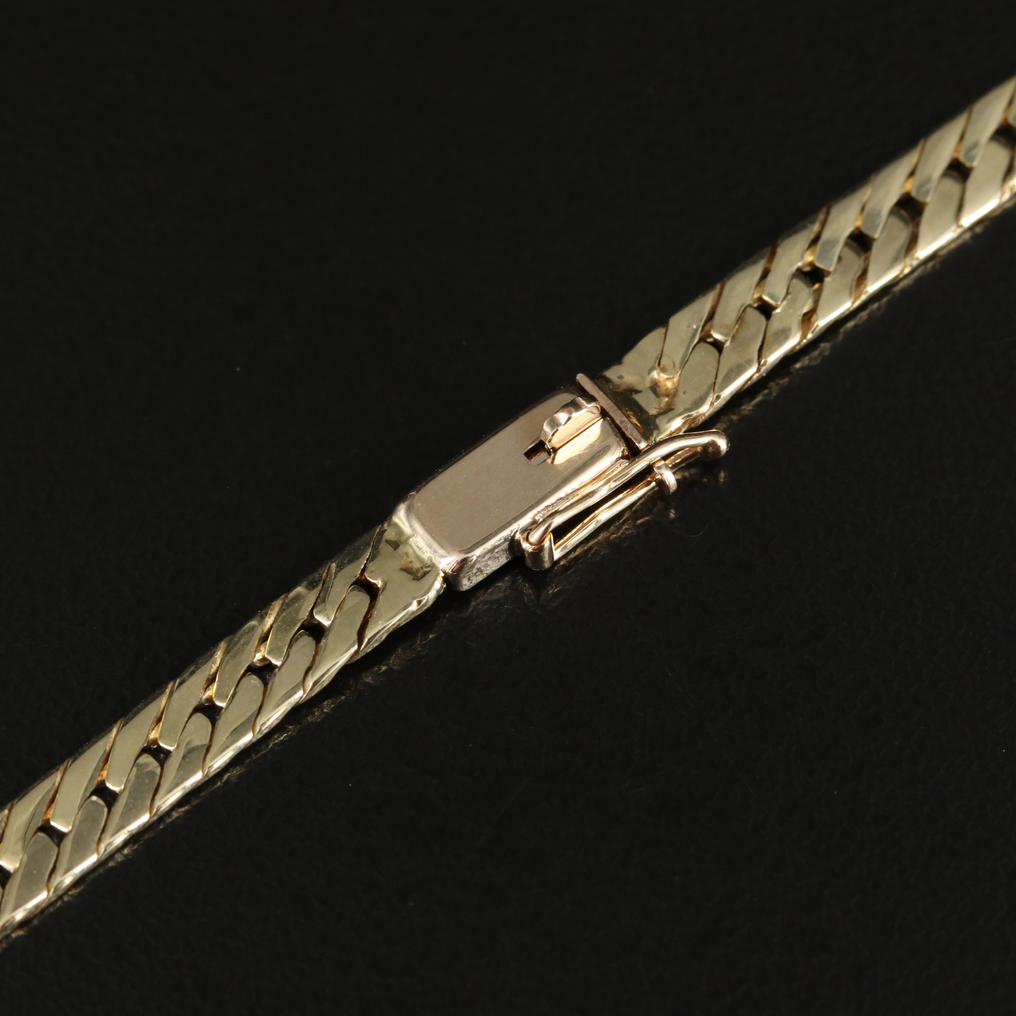 14K Herringbone Necklace