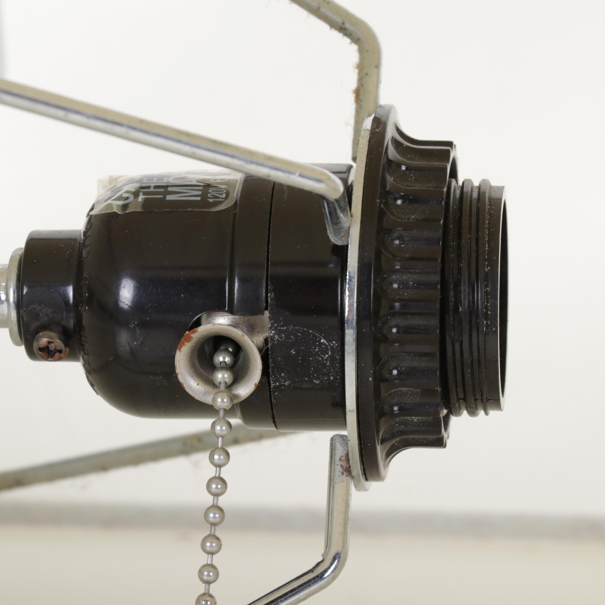 Post Modern Chromed Industrial Style Table Lamps With Integrated Shades, 21st Cf