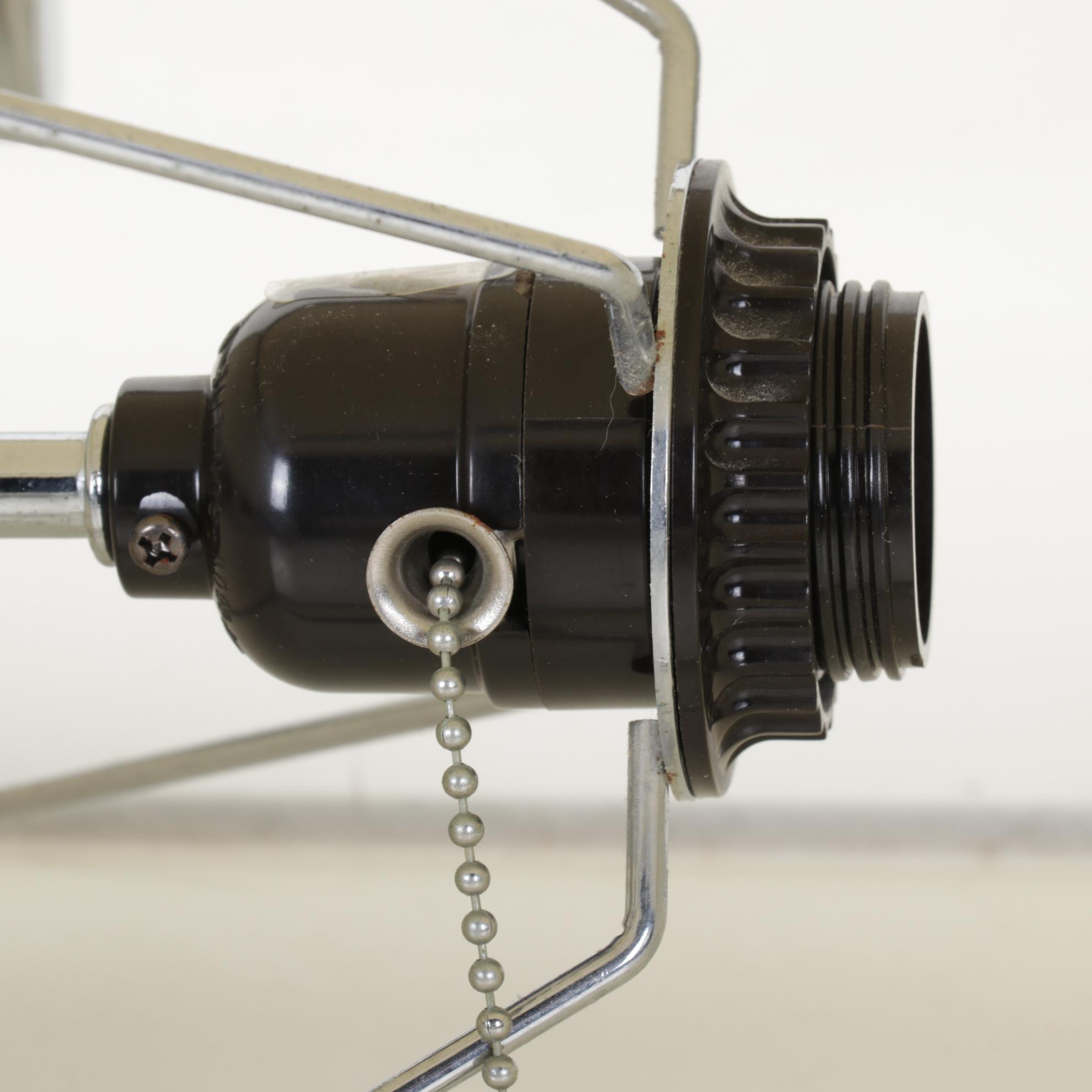 Post Modern Chromed Industrial Style Table Lamps With Integrated Shades, 21st Cf